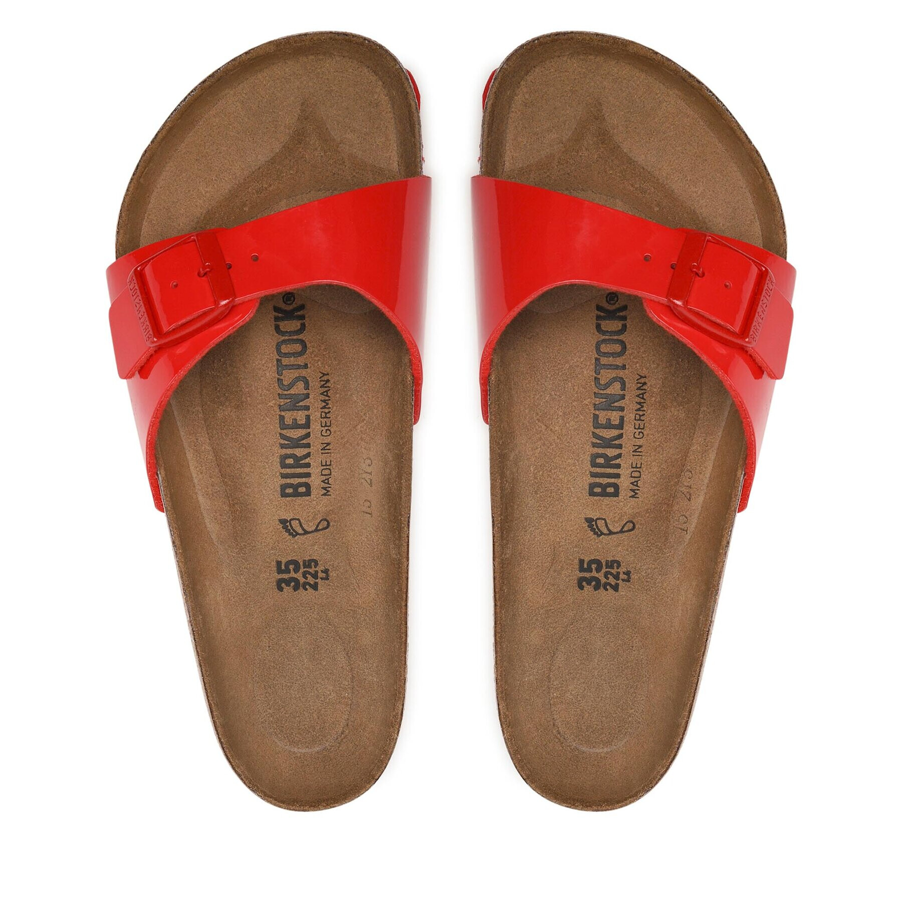 Birkenstock Чехли Madrid Bs 1024060 Червен - Pepit.bg