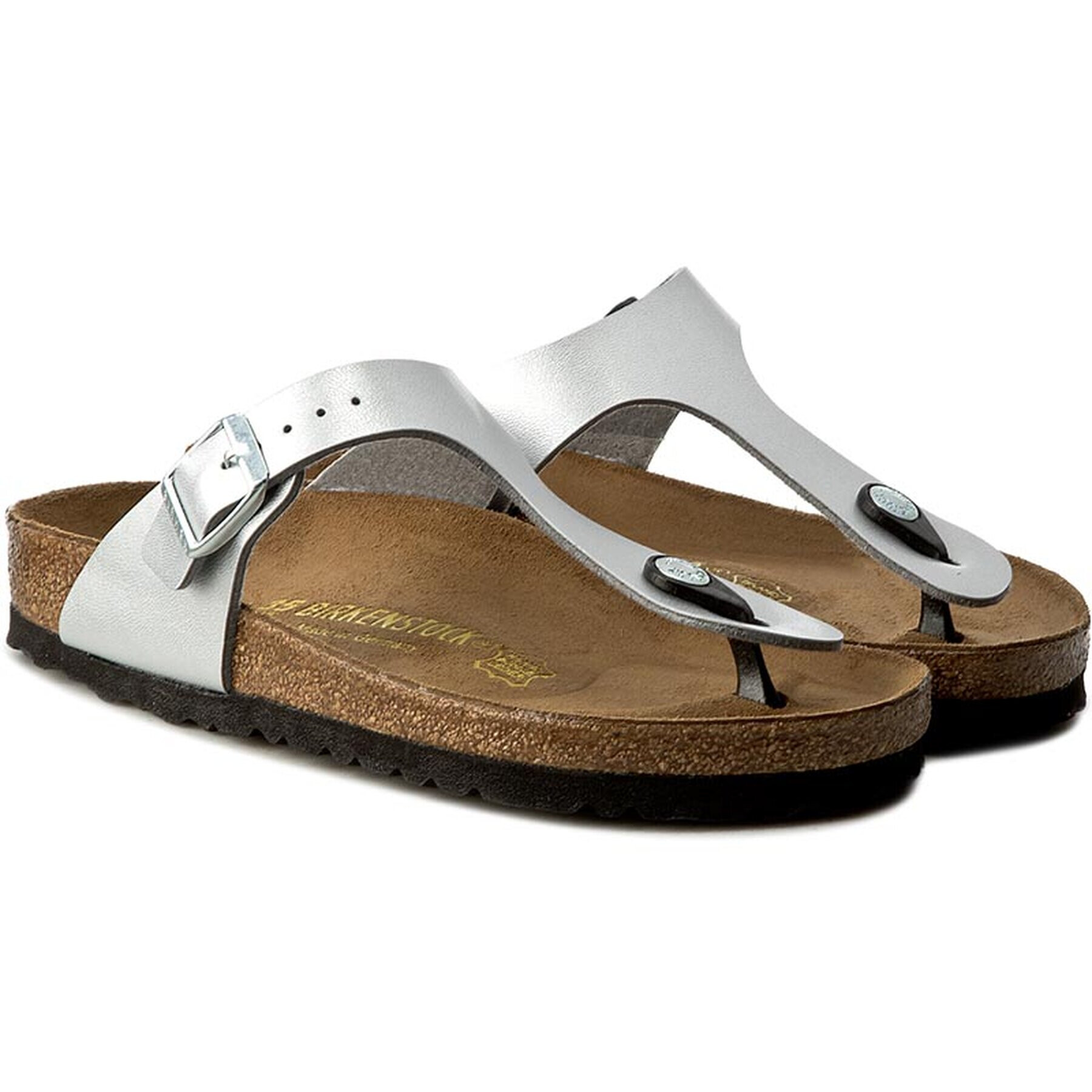 Birkenstock Джапанки Gizeh 0043851 Сребрист - Pepit.bg