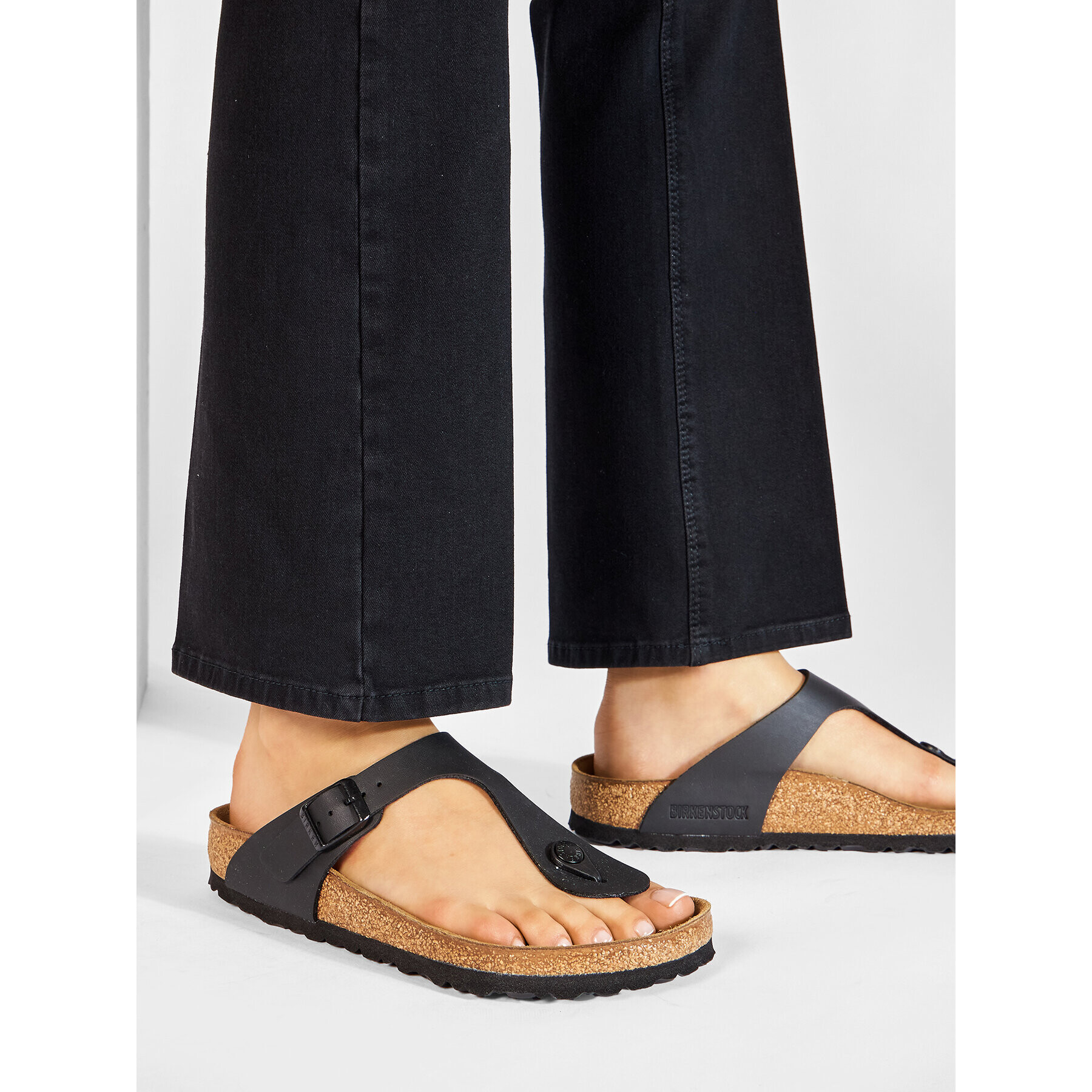 Birkenstock Джапанки Gizeh 043691 Черен - Pepit.bg