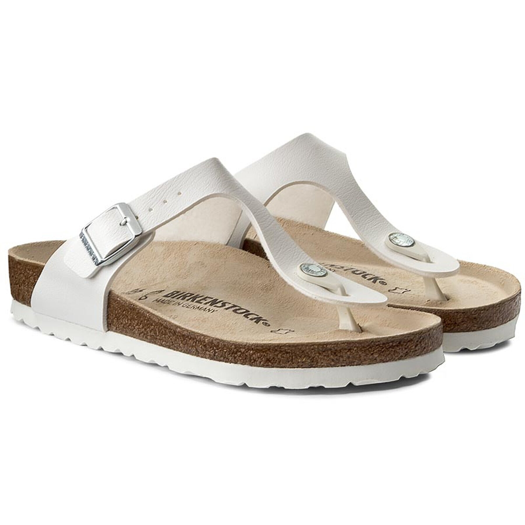 Birkenstock Джапанки Gizeh 043731 Бял - Pepit.bg