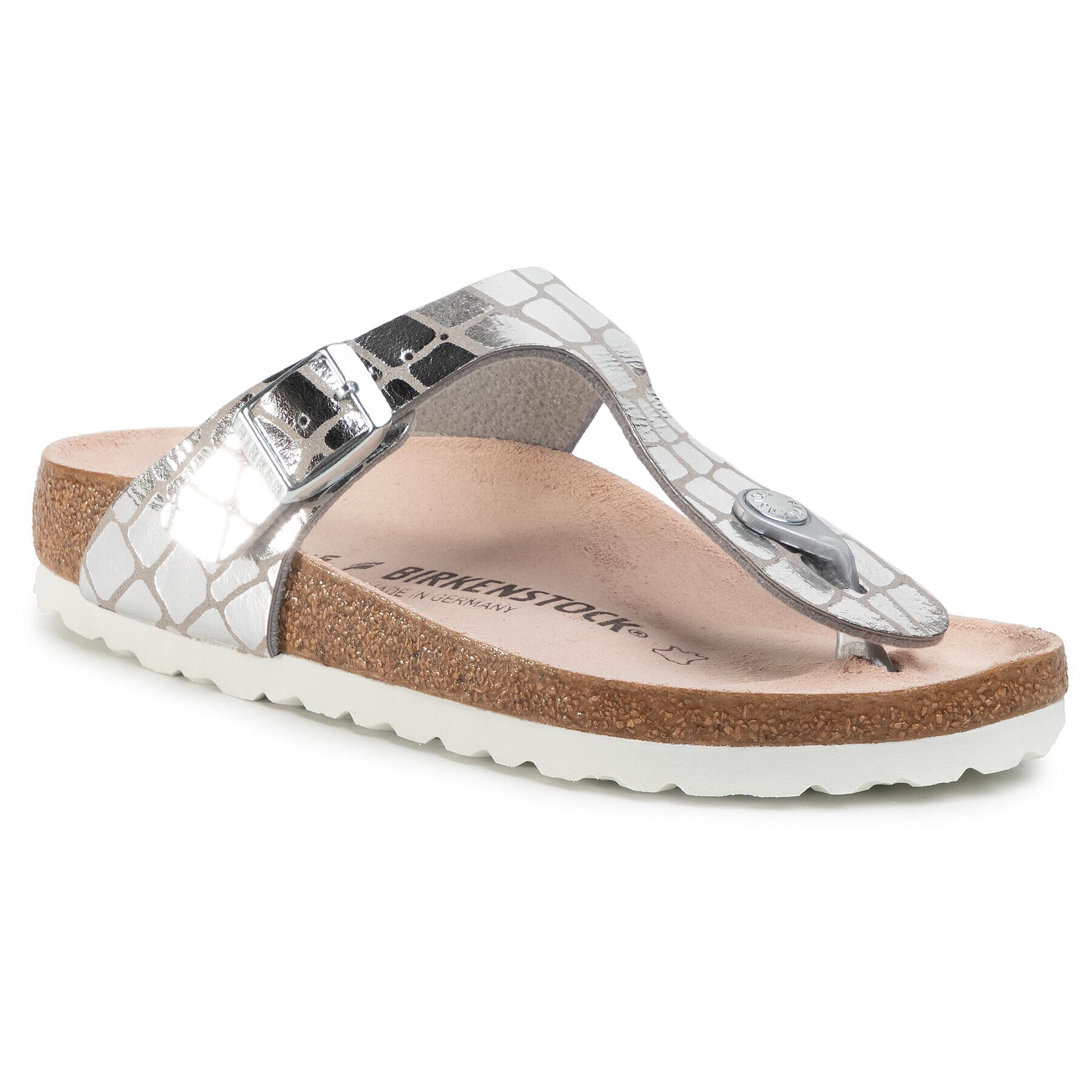 Birkenstock Джапанки Gizeh 1016241 Сребрист - Pepit.bg