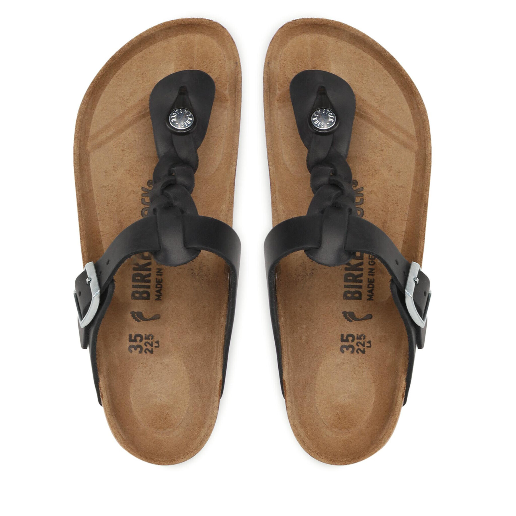 Birkenstock Джапанки Gizeh Braided 1021360 Черен - Pepit.bg