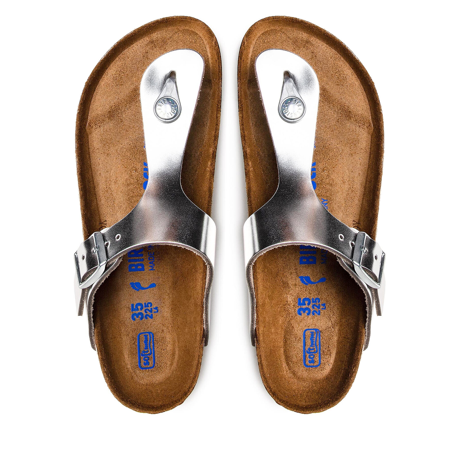 Birkenstock Джапанки Gizeh Bs 1003675 Сребрист - Pepit.bg