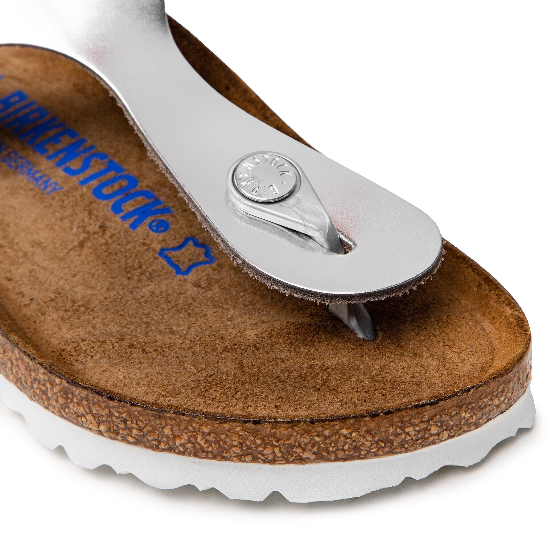 Birkenstock Джапанки Gizeh Bs 1003675 Сребрист - Pepit.bg