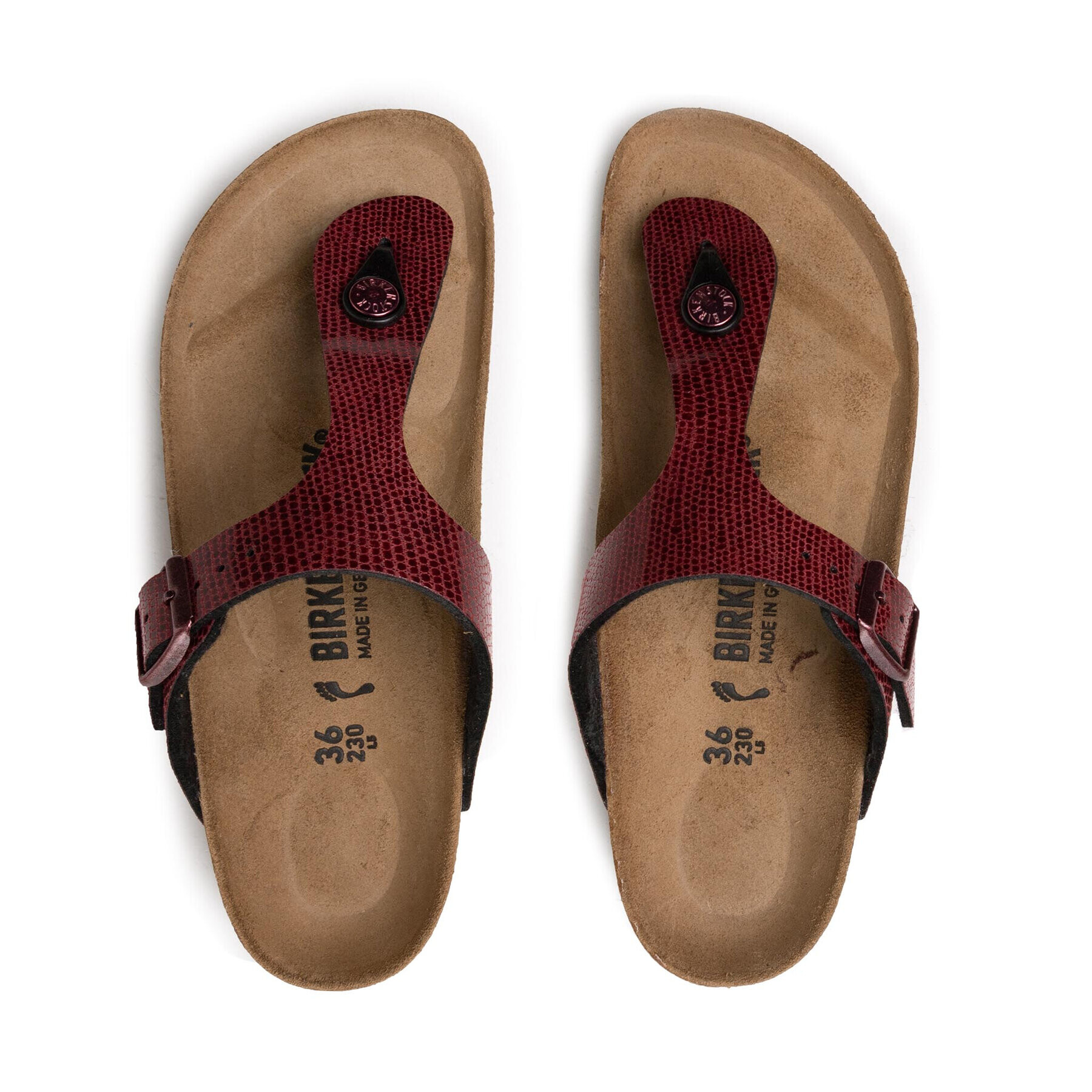 Birkenstock Джапанки Gizeh Bs 1020151 Бордо - Pepit.bg