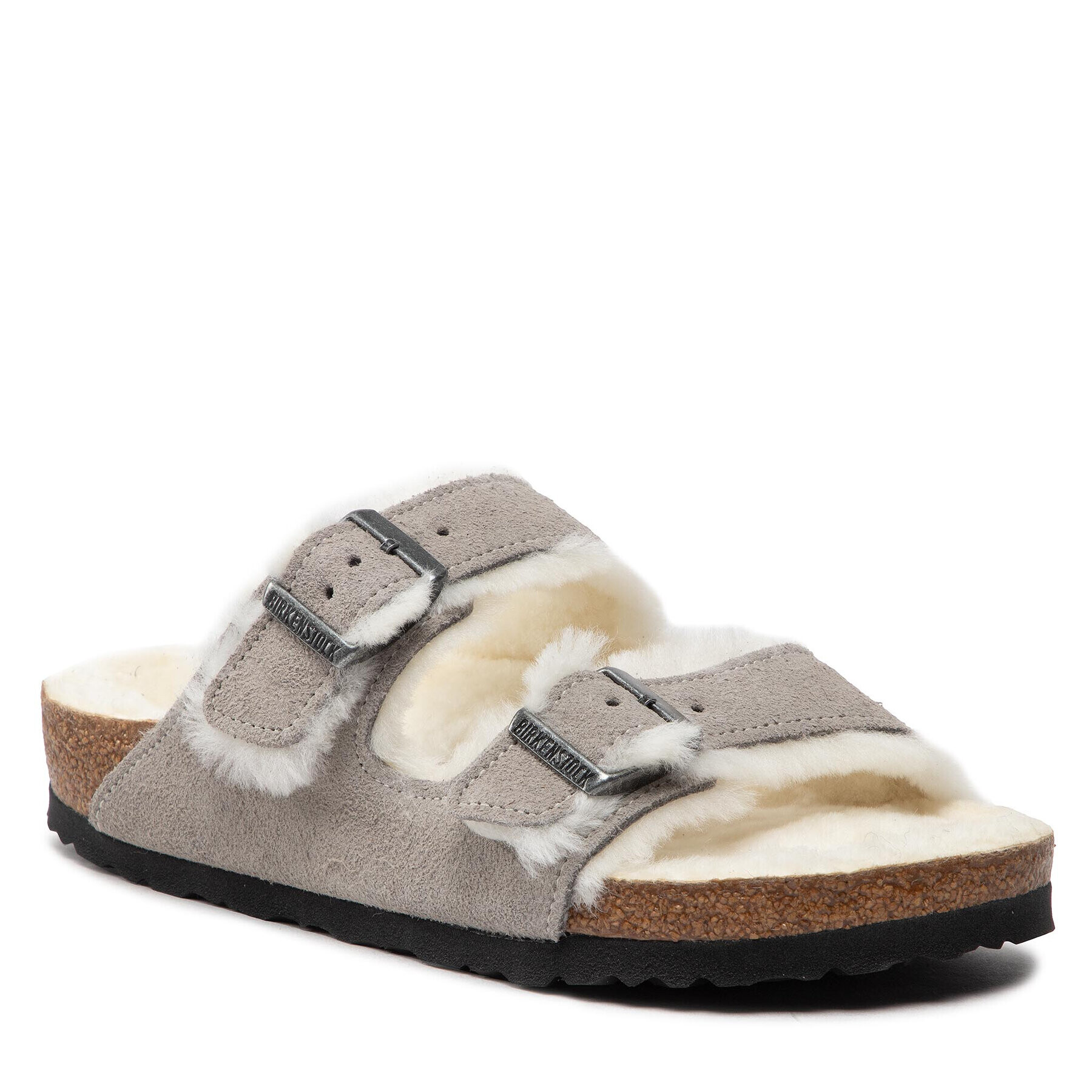 Birkenstock Пантофи Arizona Shearling 1017402 Сив - Pepit.bg