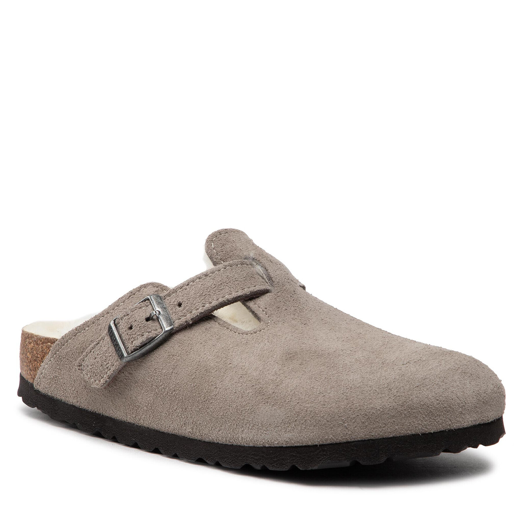Birkenstock Пантофи Boston Vl/ Shearling 1017651 Сив - Pepit.bg
