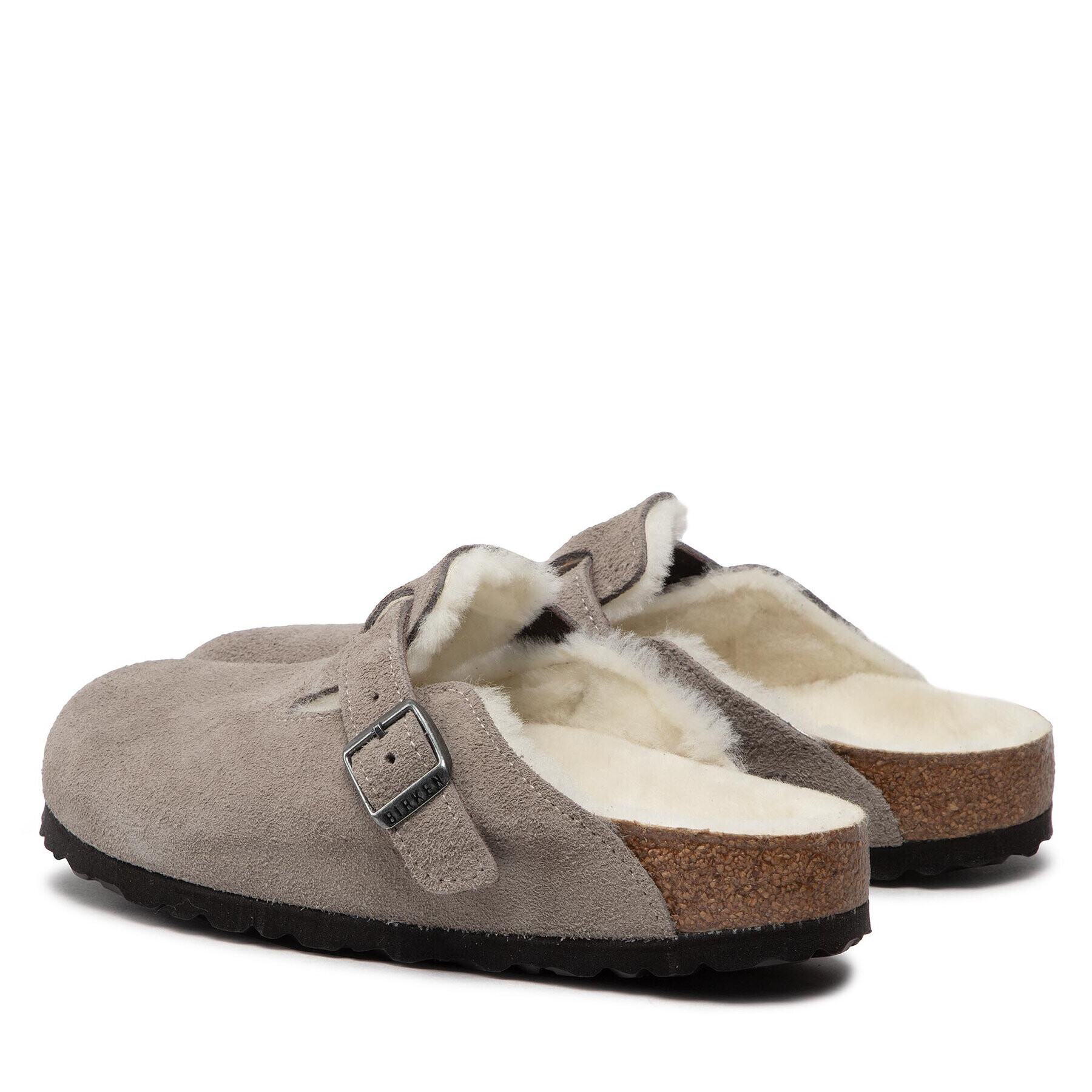 Birkenstock Пантофи Boston Vl/ Shearling 1017651 Сив - Pepit.bg