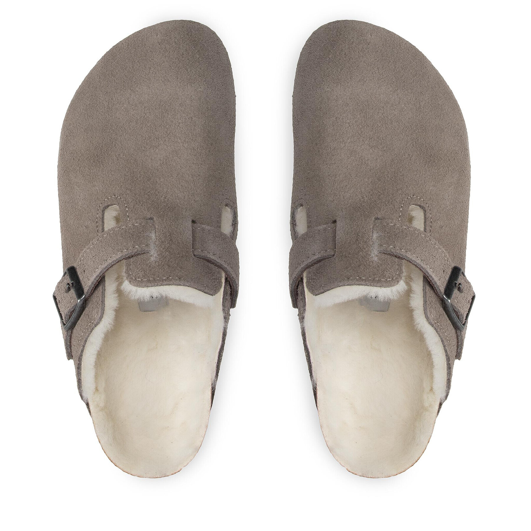 Birkenstock Пантофи Boston Vl/ Shearling 1017651 Сив - Pepit.bg