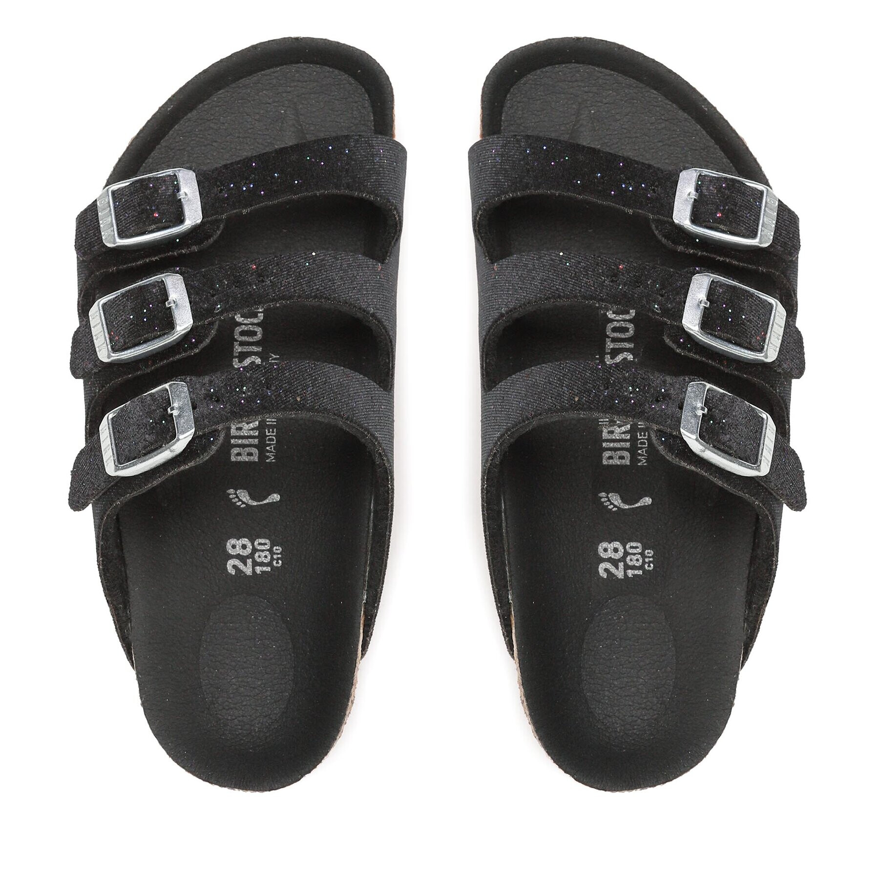 Birkenstock Чехли Florida 1025164 Черен - Pepit.bg