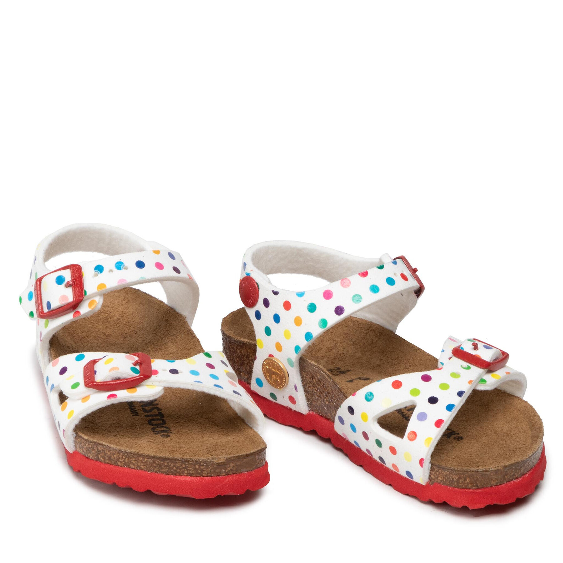 Birkenstock Сандали Rio Kids Rivet Logo 1021698 Бял - Pepit.bg