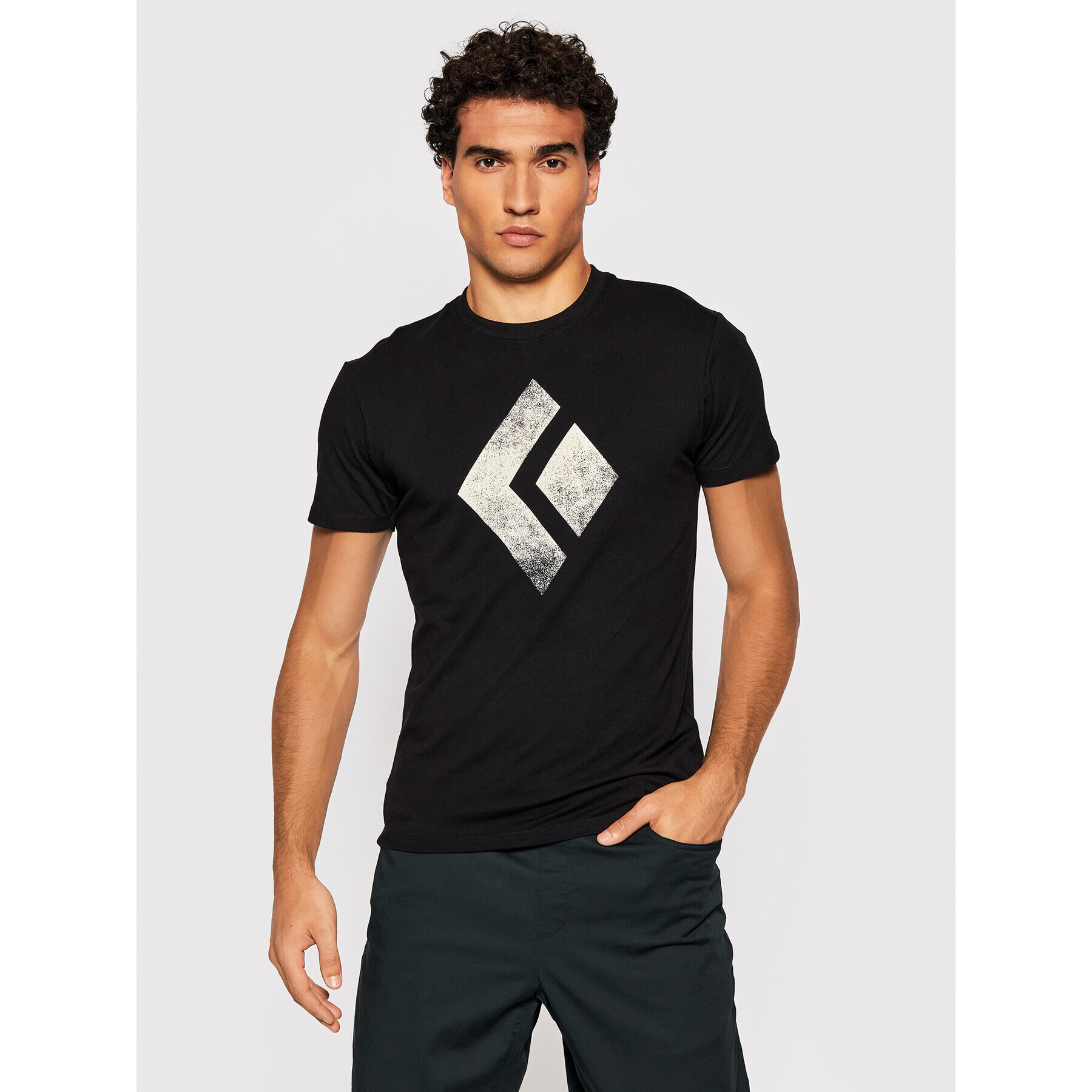 Black Diamond Тишърт Chalked Up APUO950002 Черен Regular Fit - Pepit.bg