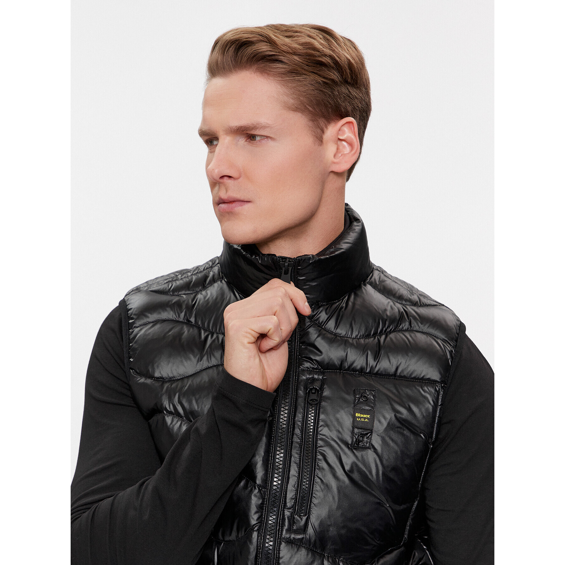 Blauer Елек 23WBLUX03006 Черен Regular Fit - Pepit.bg