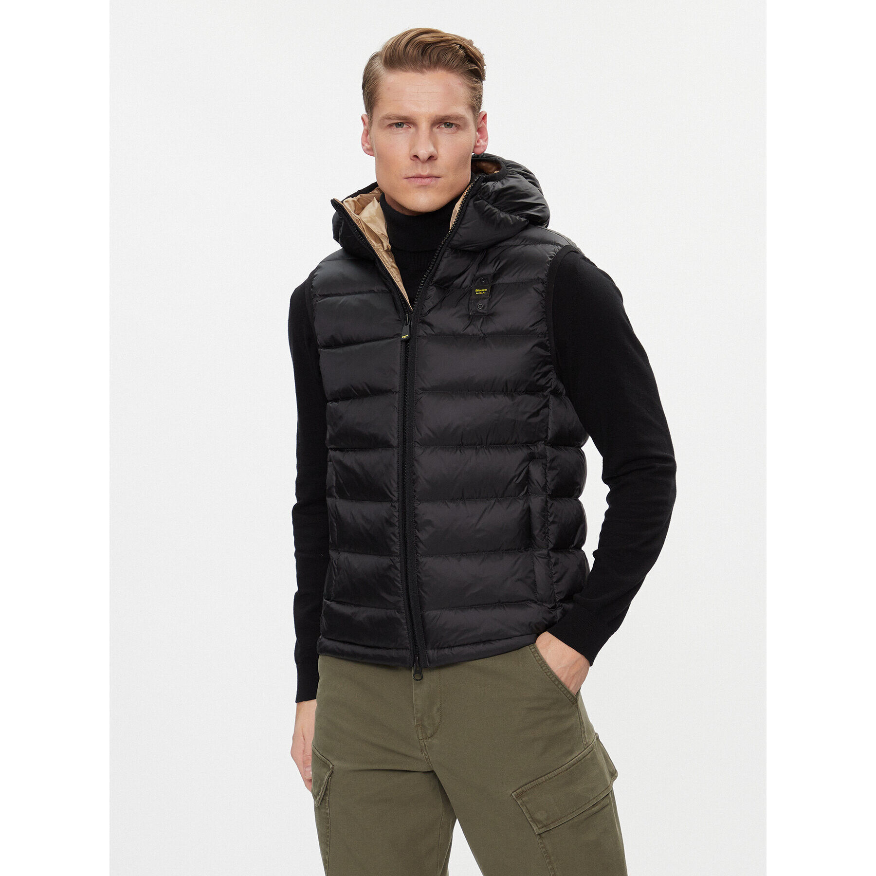 Blauer Елек 23WBLUX03081 Черен Regular Fit - Pepit.bg