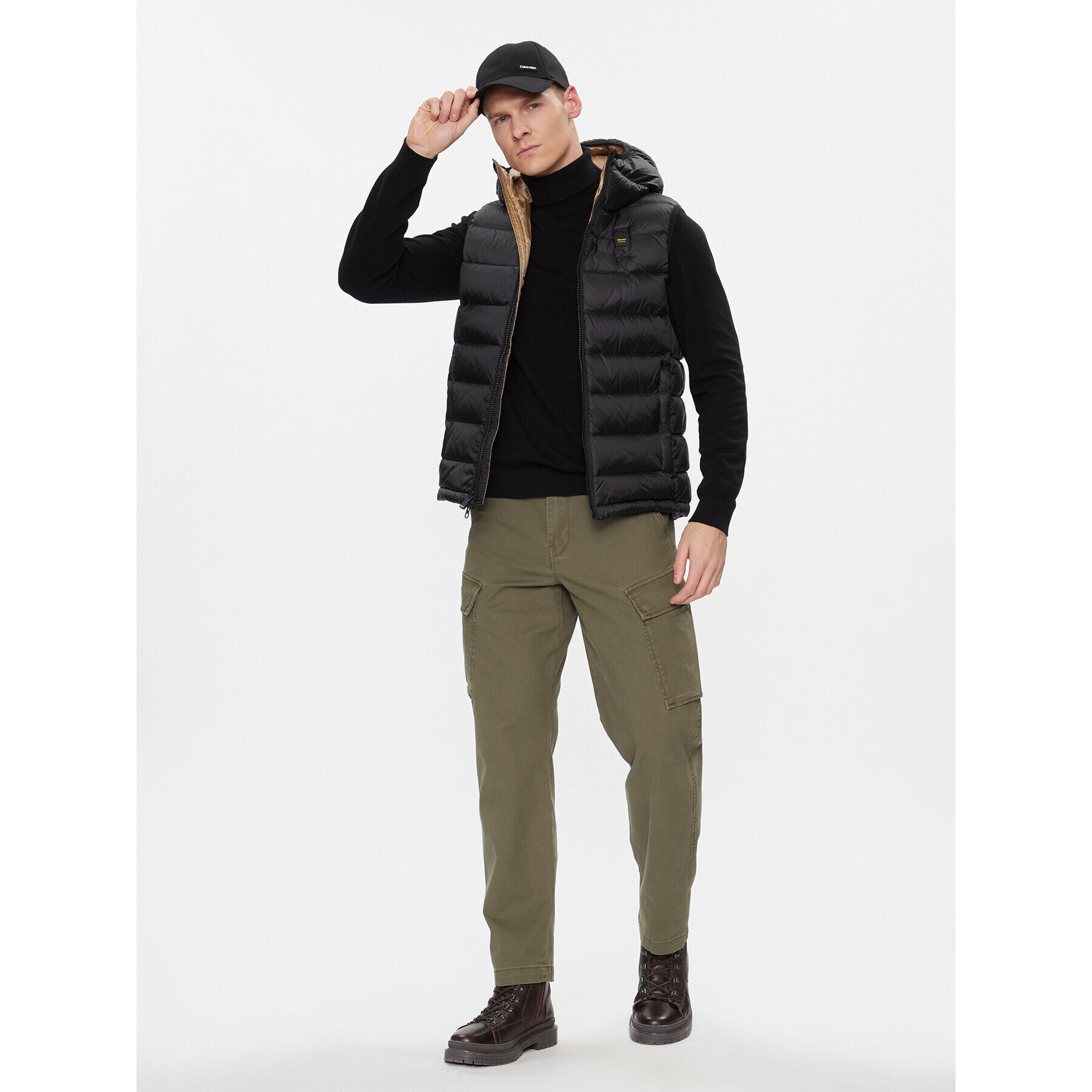 Blauer Елек 23WBLUX03081 Черен Regular Fit - Pepit.bg