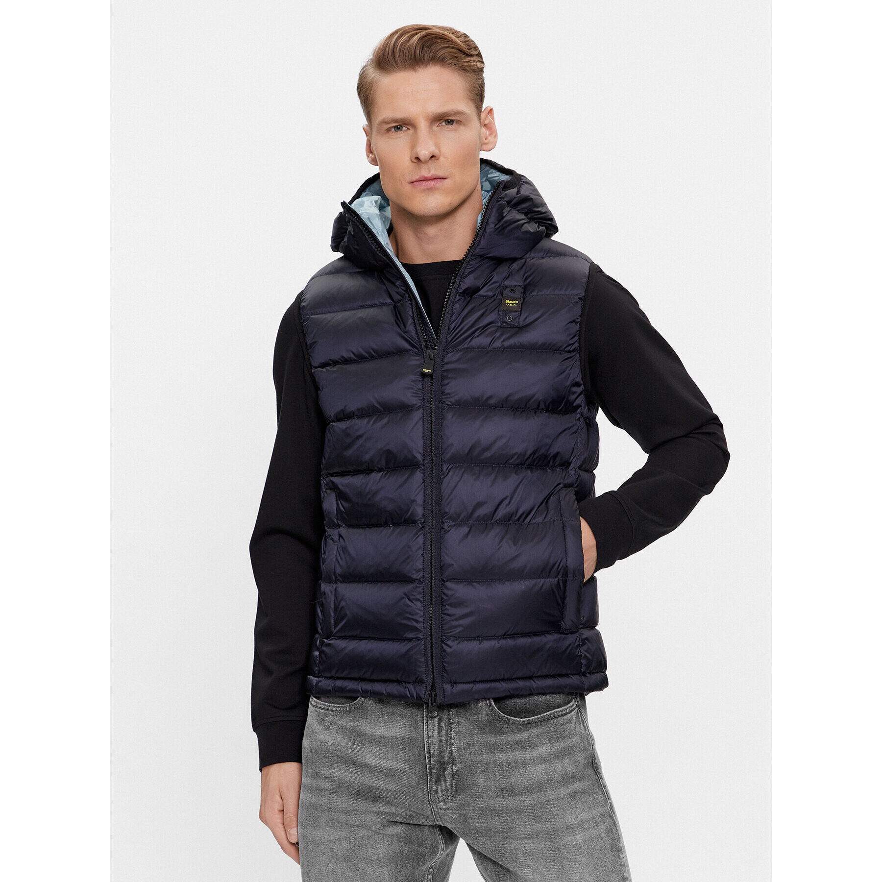 Blauer Елек 23WBLUX03081 Син Regular Fit - Pepit.bg