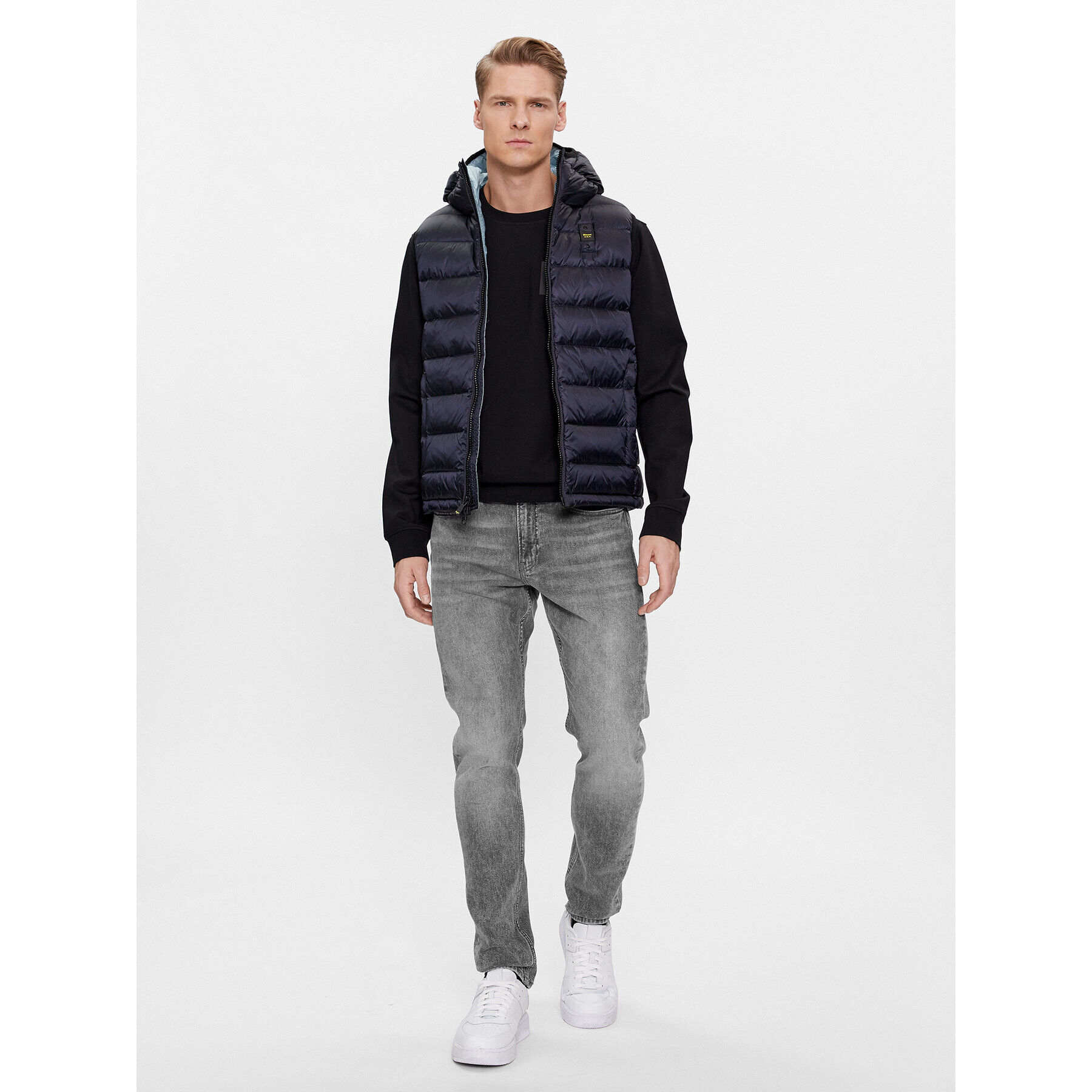 Blauer Елек 23WBLUX03081 Син Regular Fit - Pepit.bg