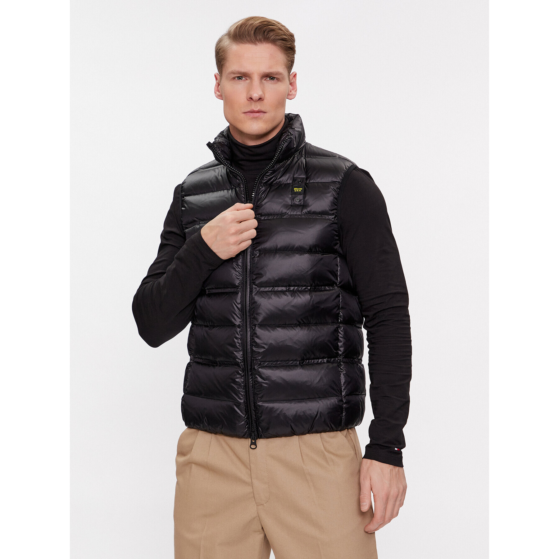 Blauer Елек 23WBLUX03100 Черен Regular Fit - Pepit.bg