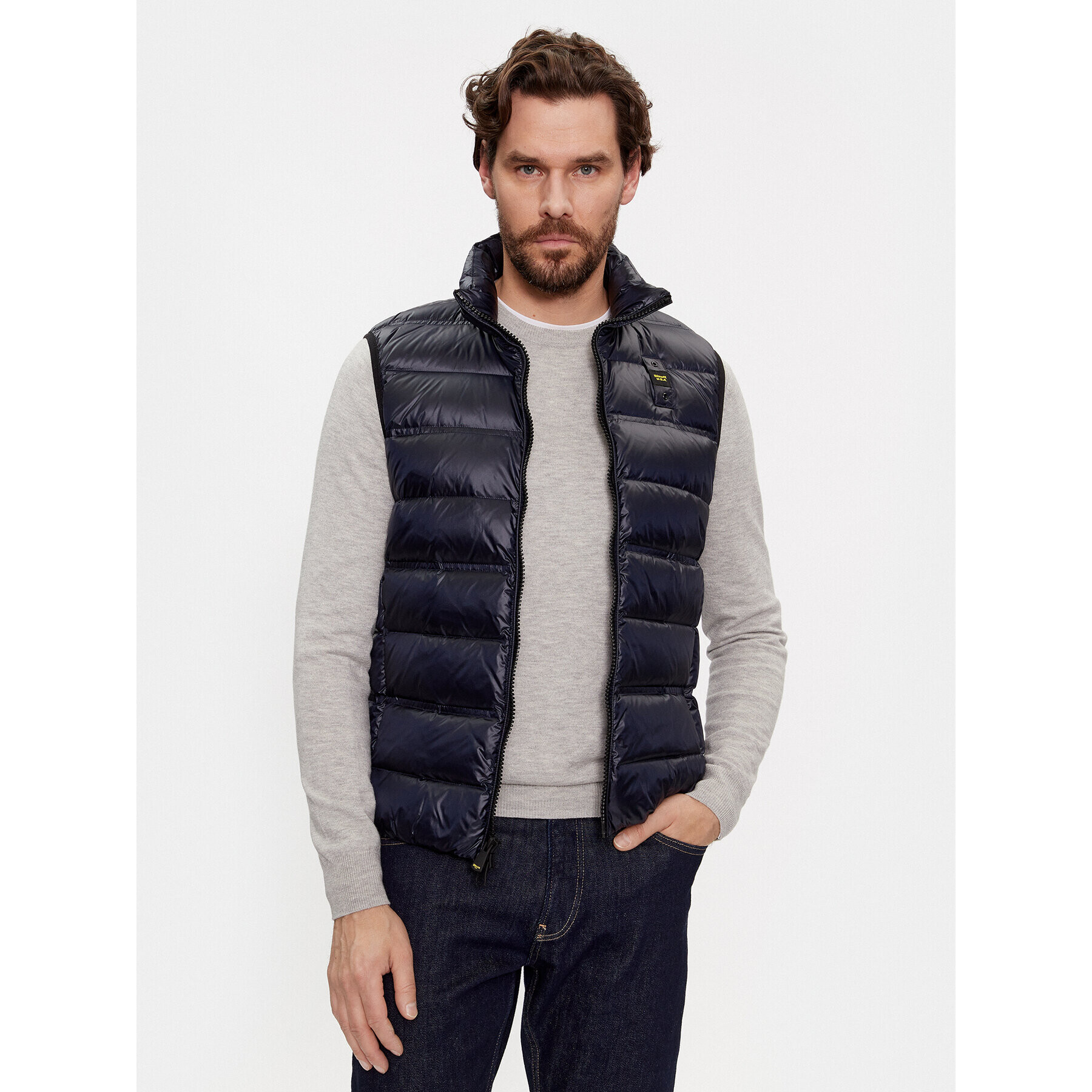 Blauer Елек 23WBLUX03100 Син Regular Fit - Pepit.bg