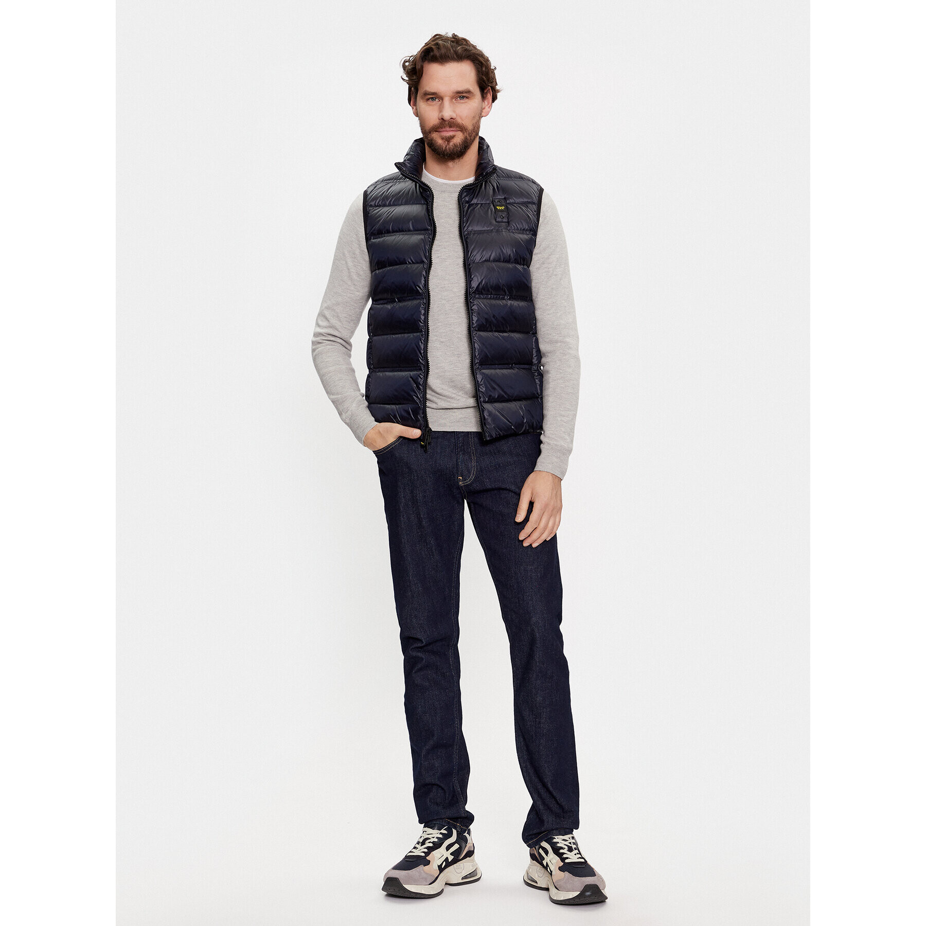 Blauer Елек 23WBLUX03100 Син Regular Fit - Pepit.bg