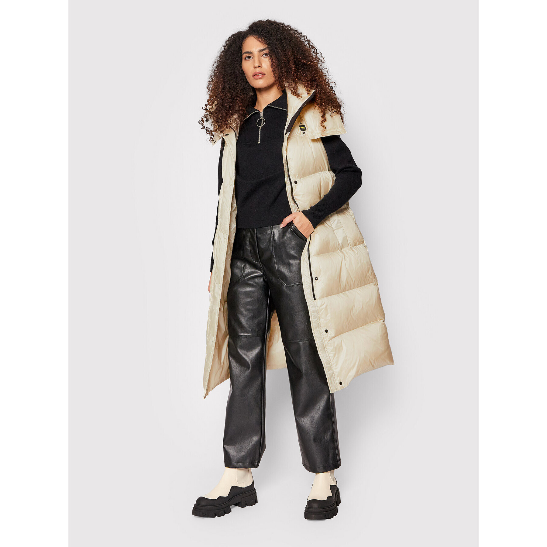 Blauer Елек Alma 21WBLDX03127 006065 Бял Regular Fit - Pepit.bg