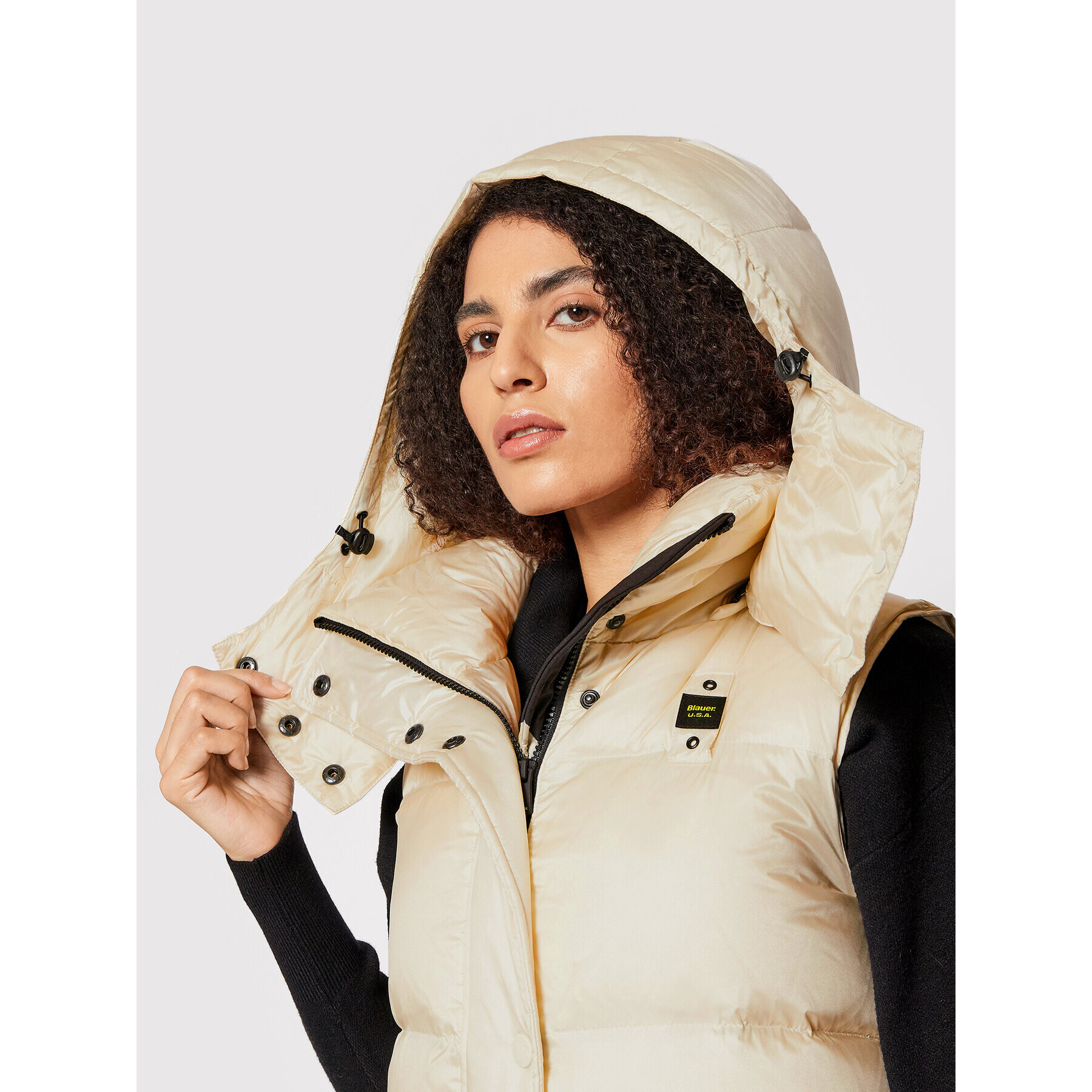 Blauer Елек Alma 21WBLDX03127 006065 Бял Regular Fit - Pepit.bg
