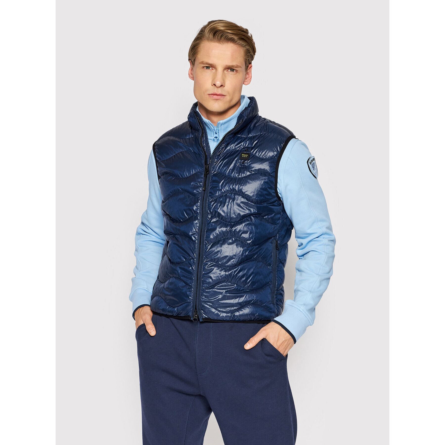 Blauer Елек Clifton BLUX02045 005958 Тъмносин Regular Fit - Pepit.bg