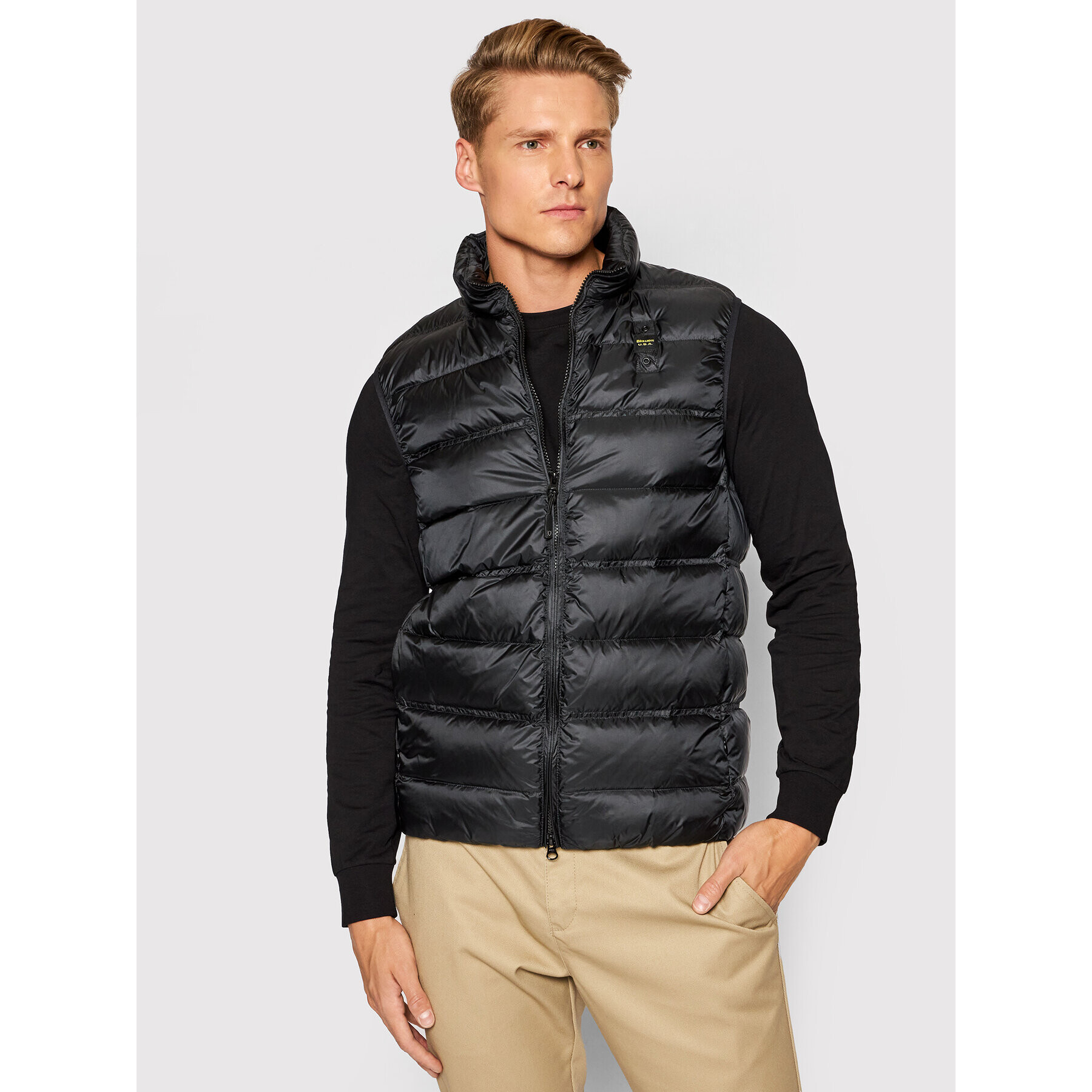 Blauer Елек Javier 21WBLUX03072 Черен Regular Fit - Pepit.bg