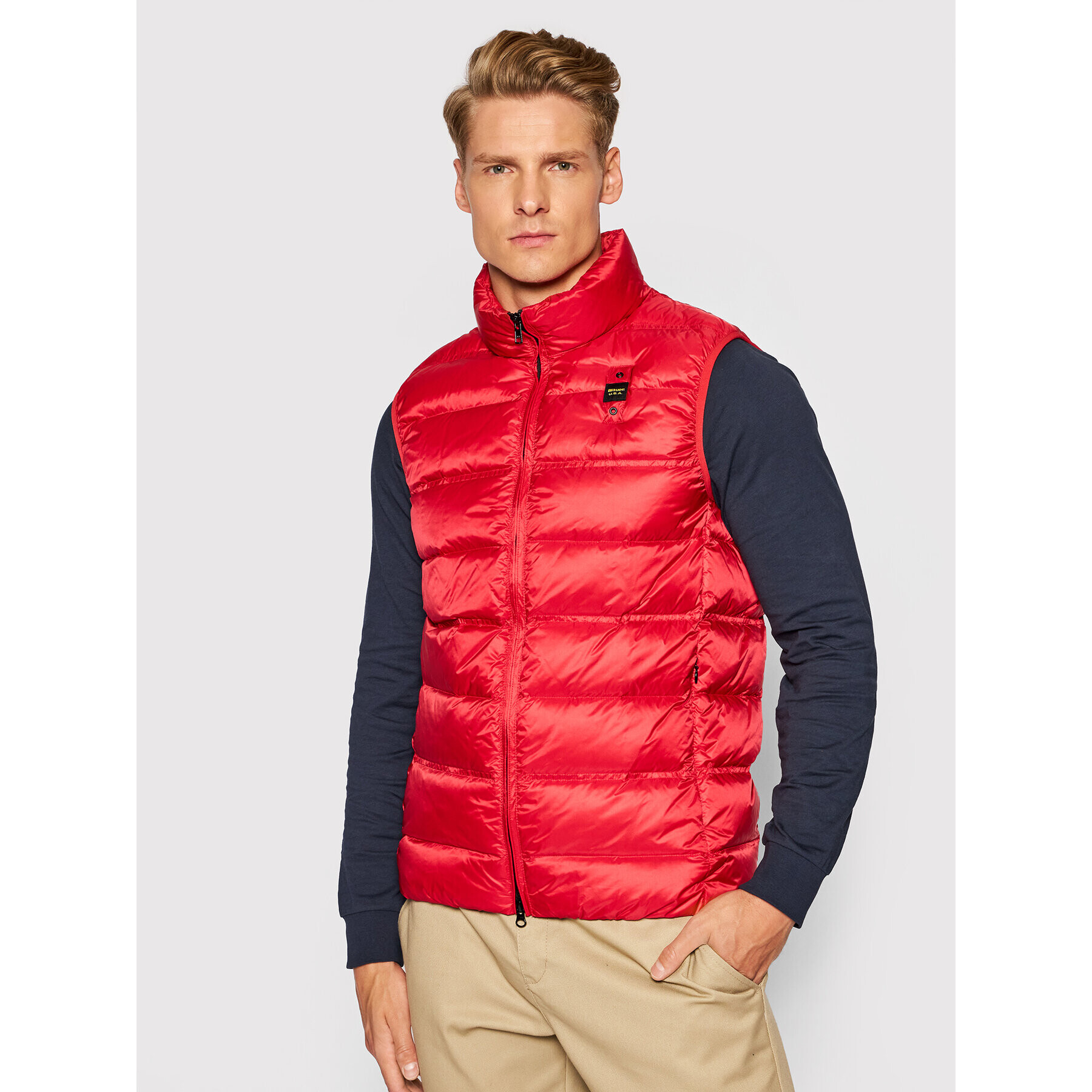 Blauer Елек Javier 21WBLUX03072 Червен Regular Fit - Pepit.bg