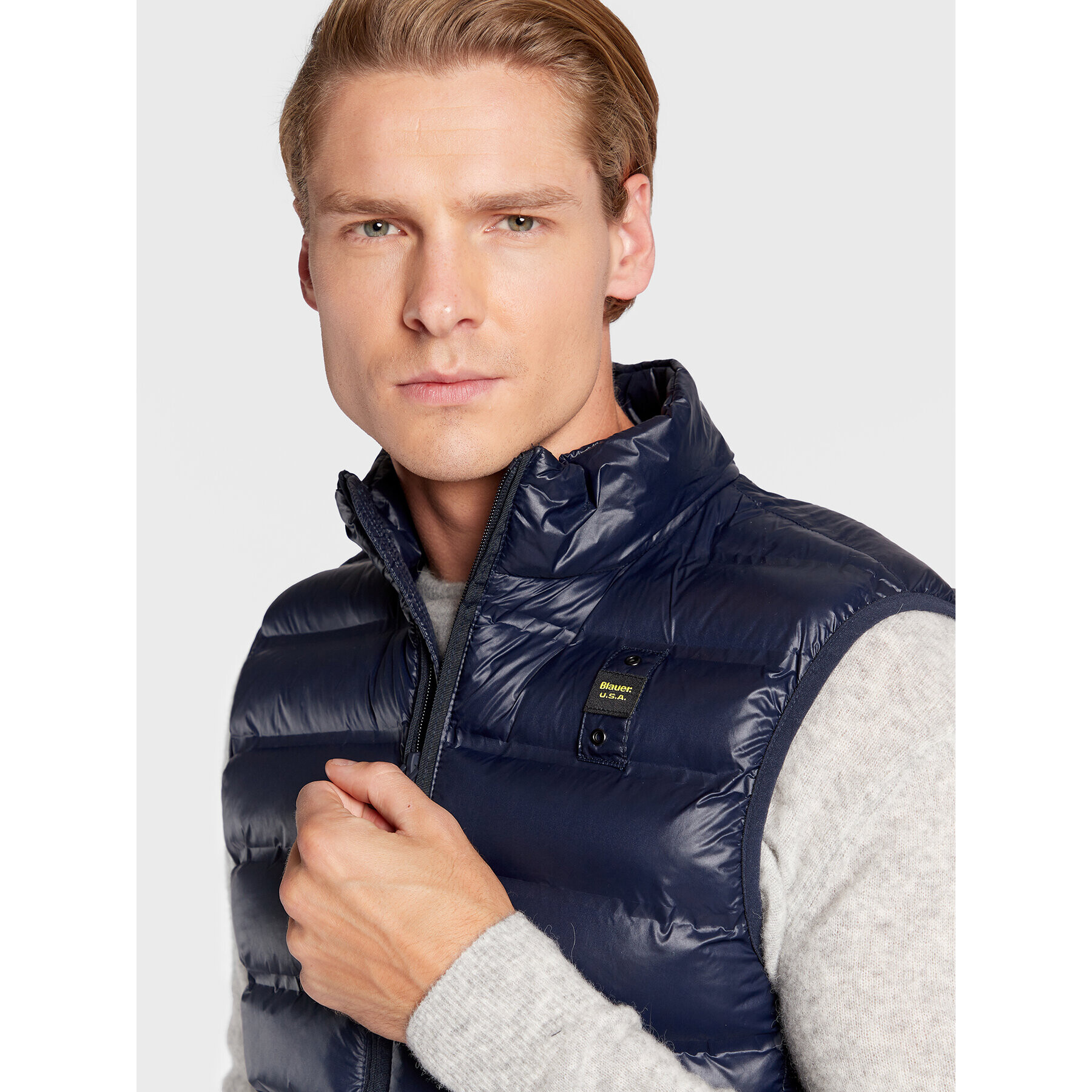 Blauer Елек Logan BLUX02003 006100 Тъмносин Regular Fit - Pepit.bg