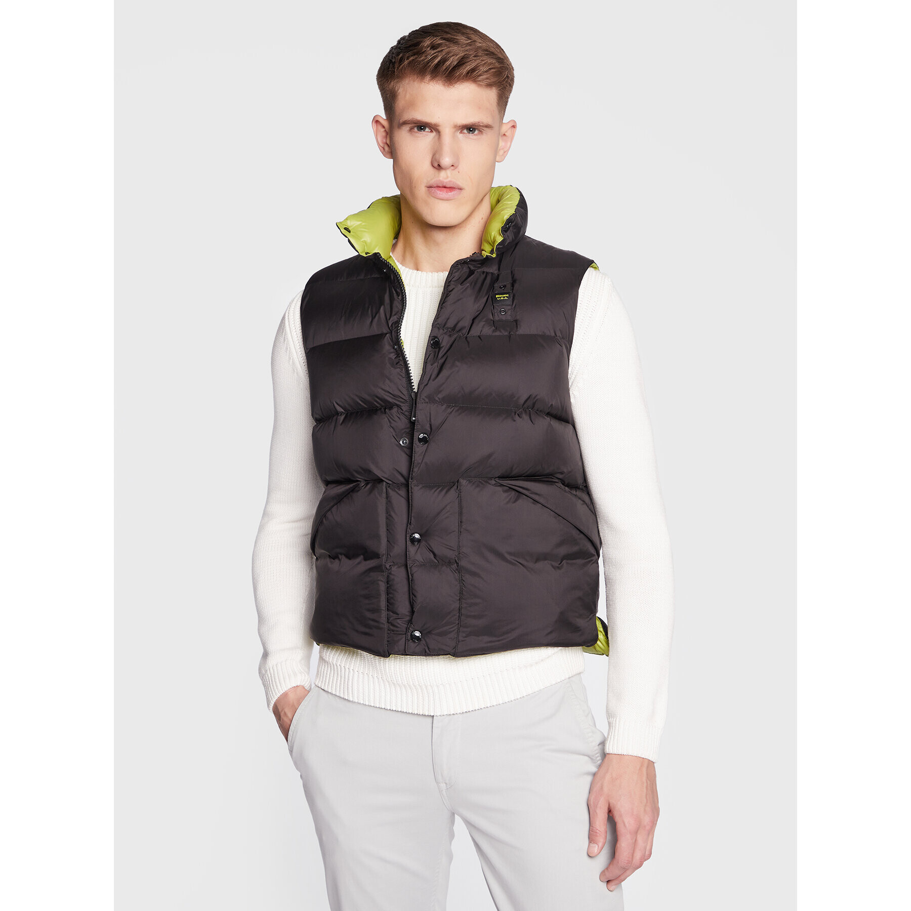 Blauer Елек Sebastian BLUX03218 006365 Черен Regular Fit - Pepit.bg