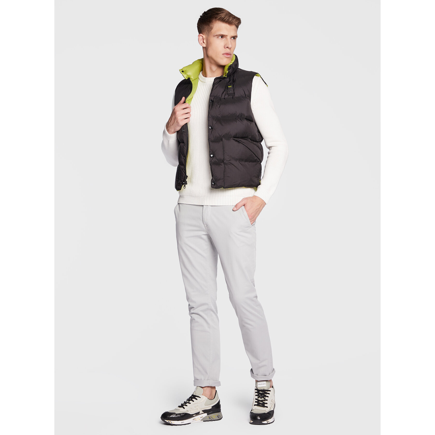 Blauer Елек Sebastian BLUX03218 006365 Черен Regular Fit - Pepit.bg