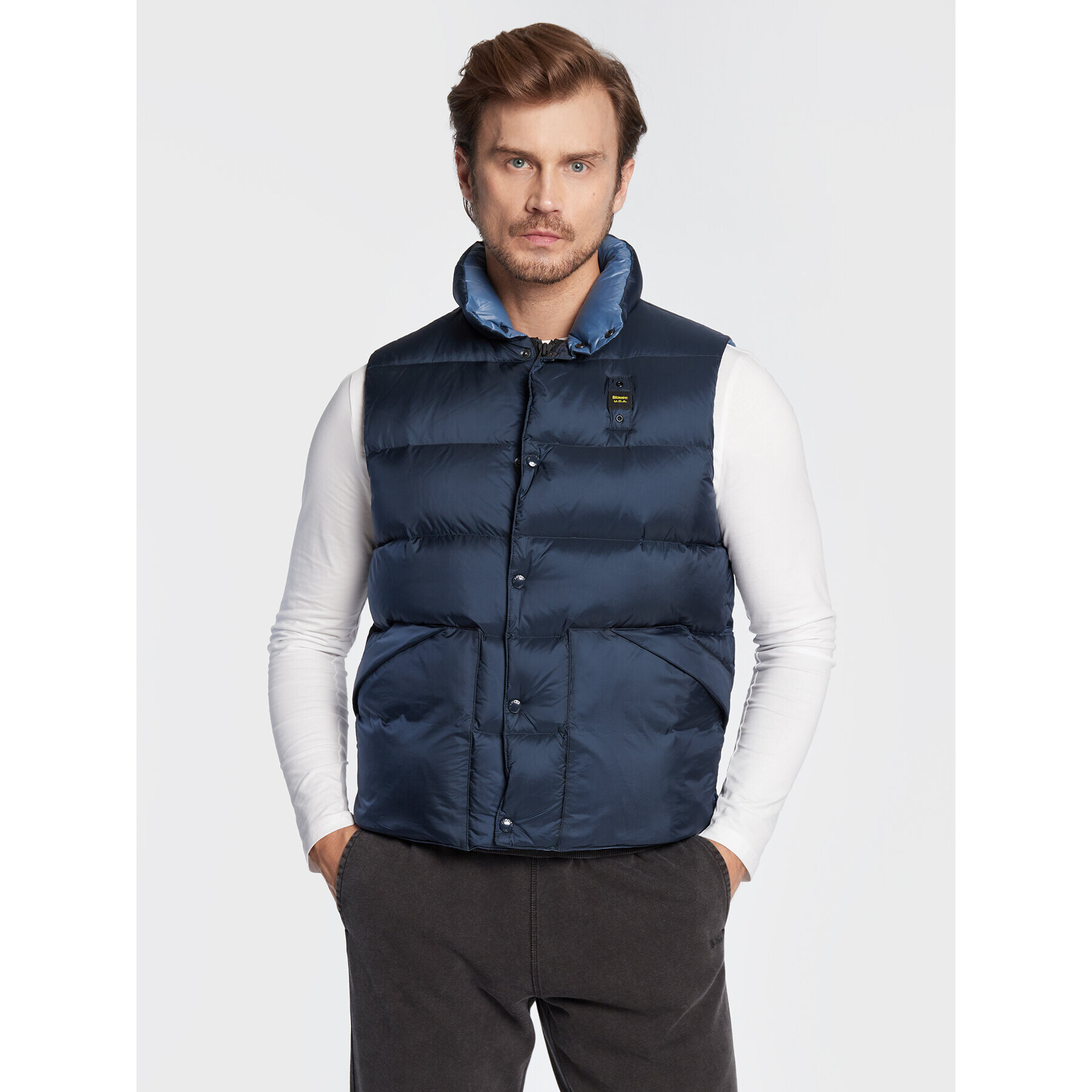 Blauer Елек Sebastian BLUX03218 006365 Тъмносин Regular Fit - Pepit.bg