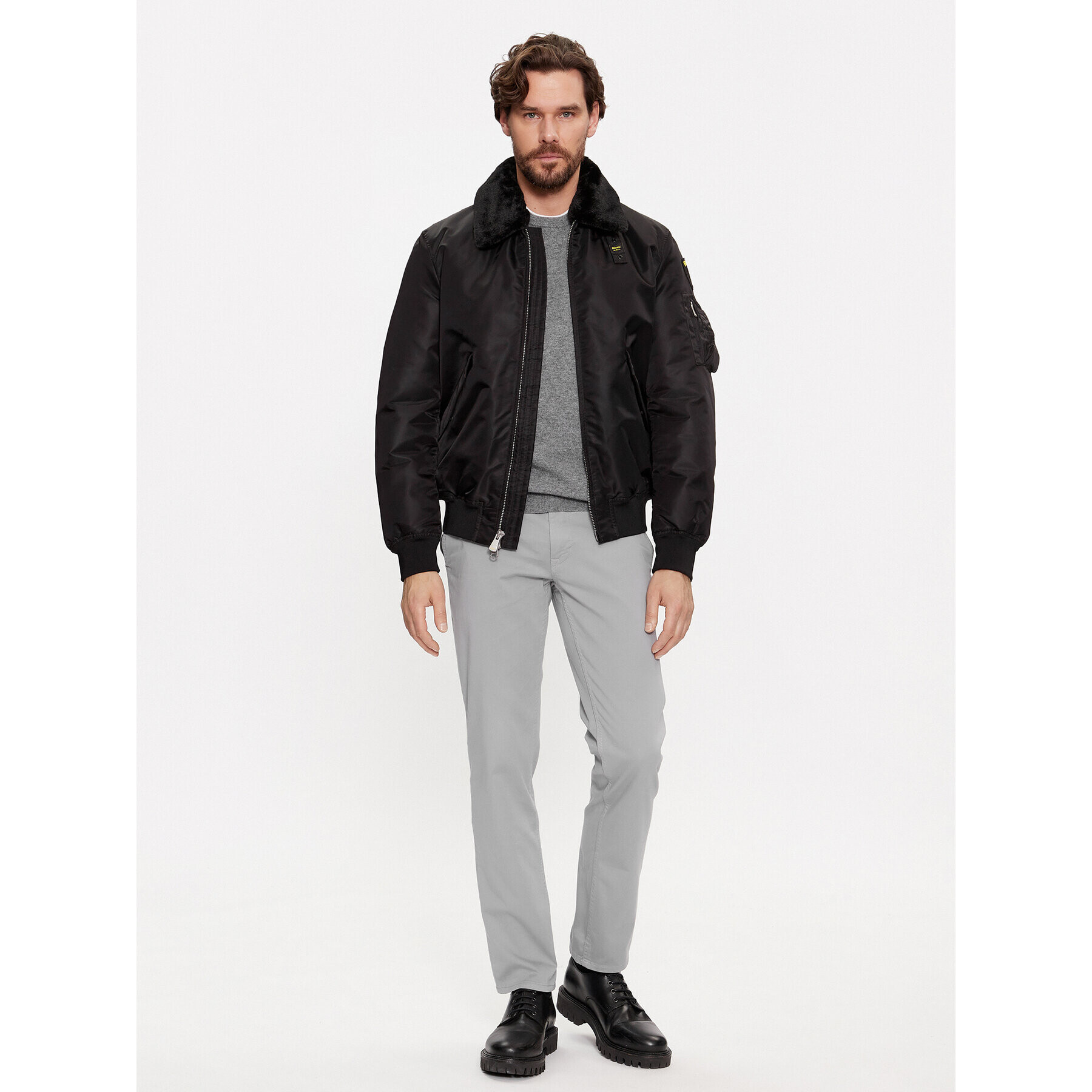 Blauer Яке бомбър 23WBLUC02132 Черен Regular Fit - Pepit.bg