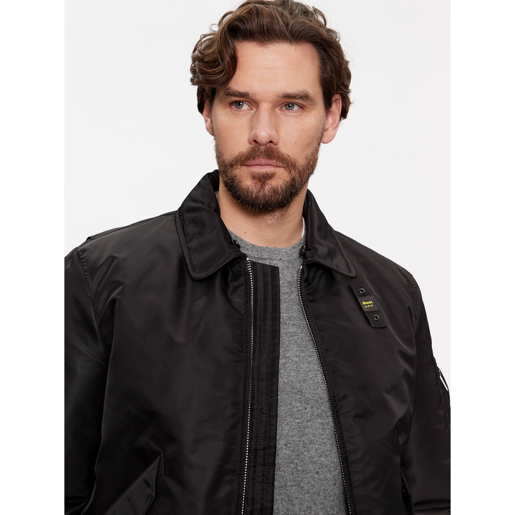 Blauer Яке бомбър 23WBLUC02132 Черен Regular Fit - Pepit.bg