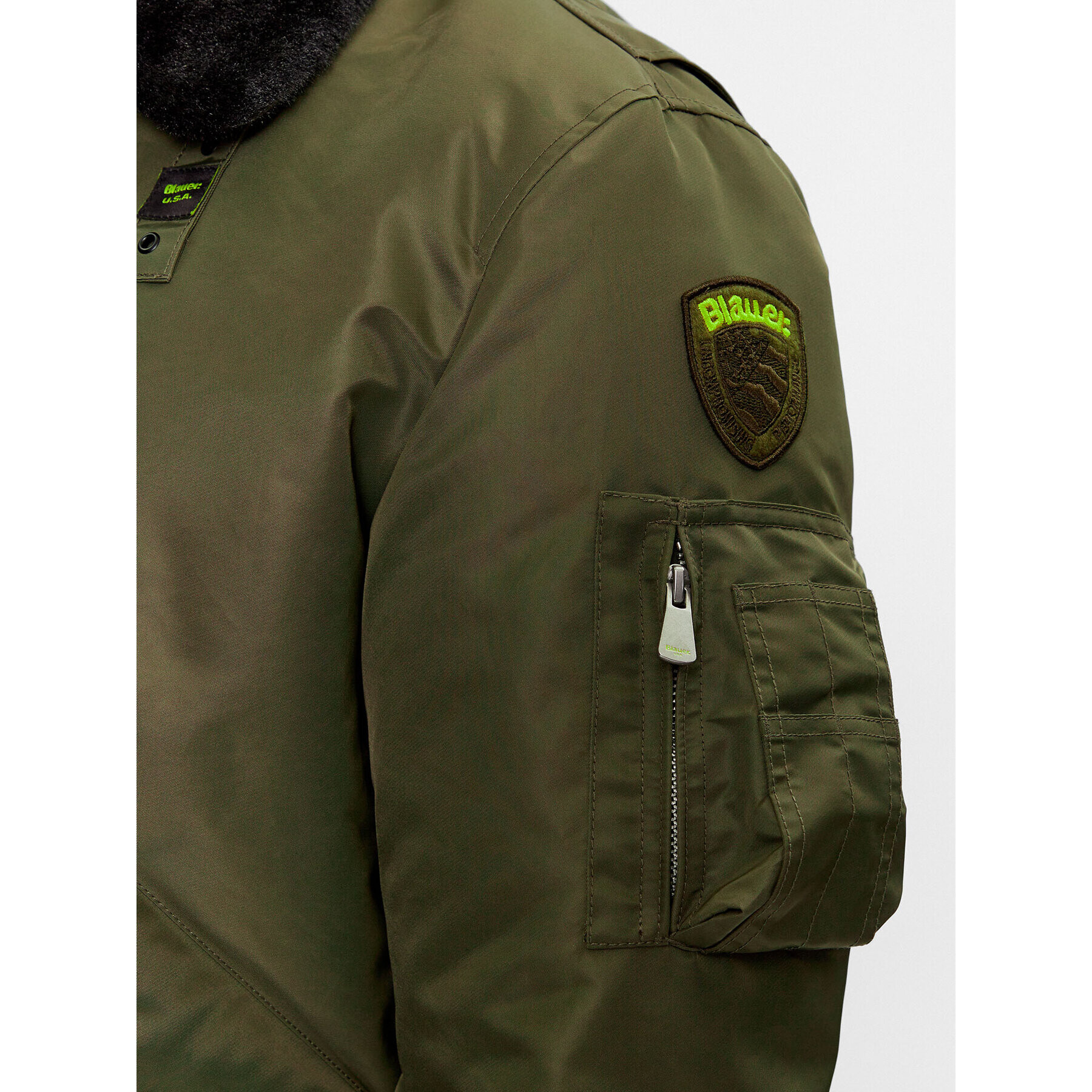 Blauer Яке бомбър 23WBLUC02132 Зелен Regular Fit - Pepit.bg