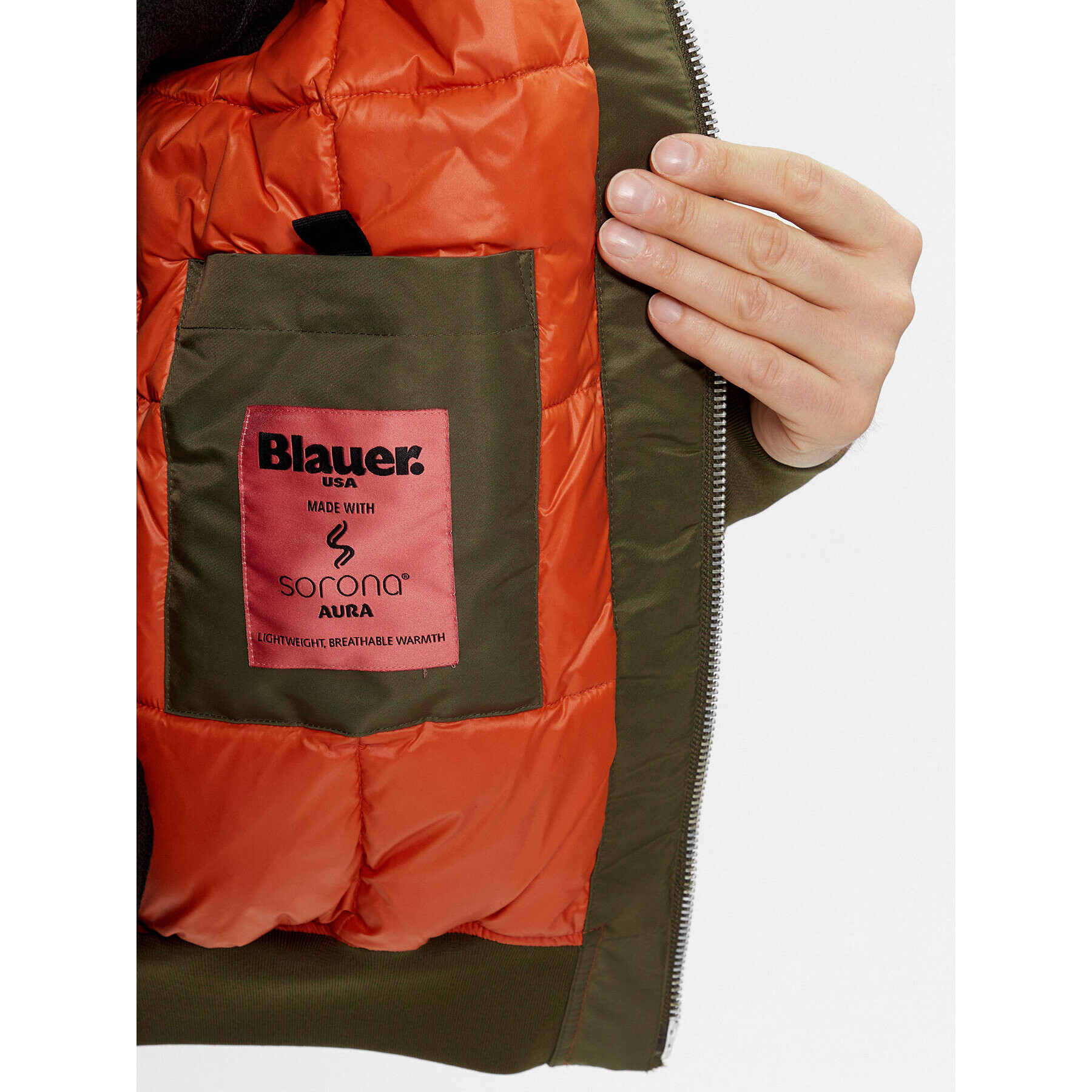 Blauer Яке бомбър 23WBLUC02132 Зелен Regular Fit - Pepit.bg