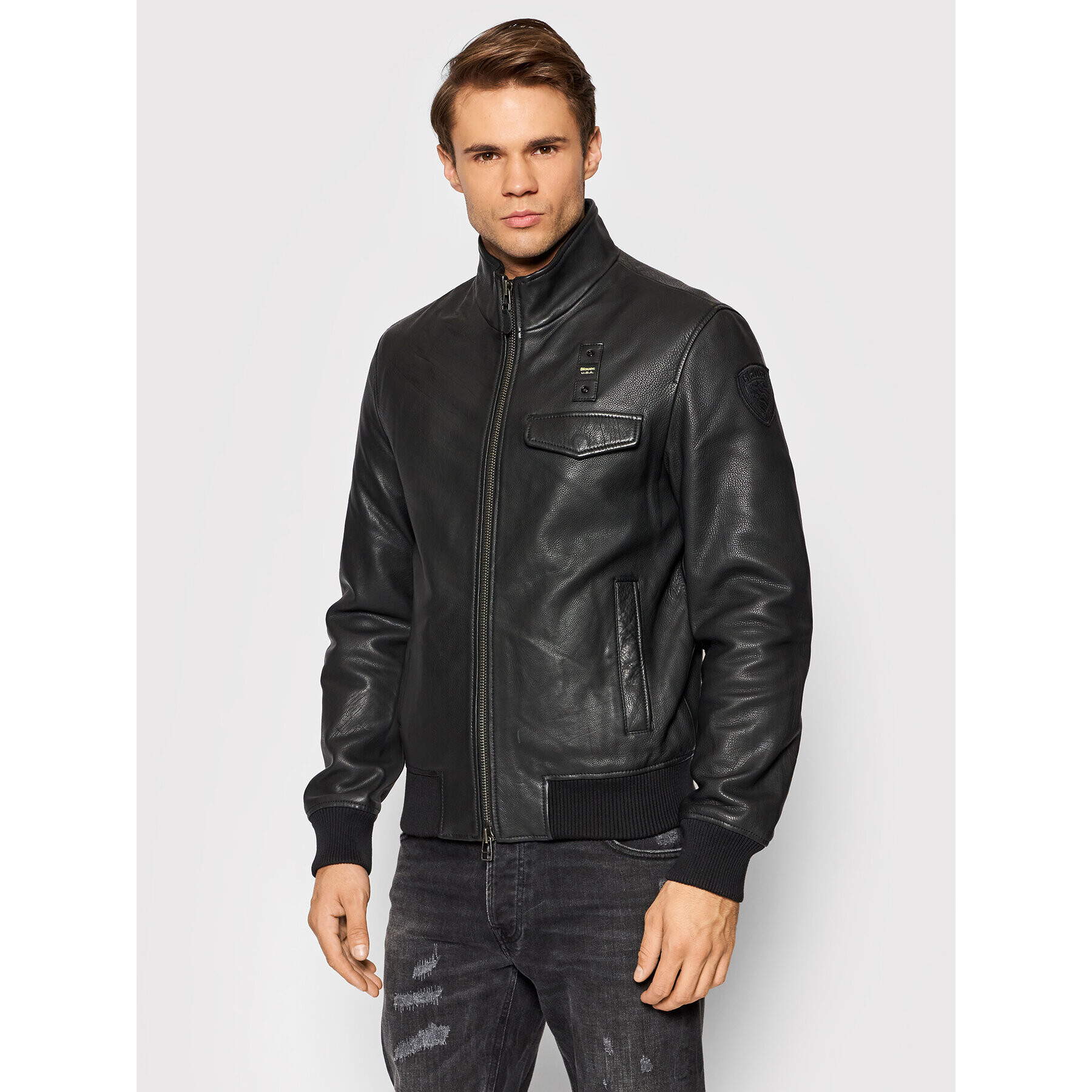 Blauer Кожено яке 21WBLUL01206 006069 Черен Regular Fit - Pepit.bg