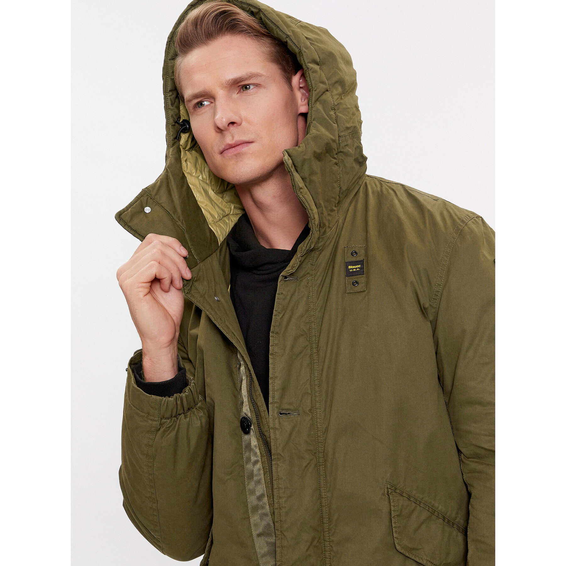 Blauer Парка 23WBLUK02061 Зелен Regular Fit - Pepit.bg