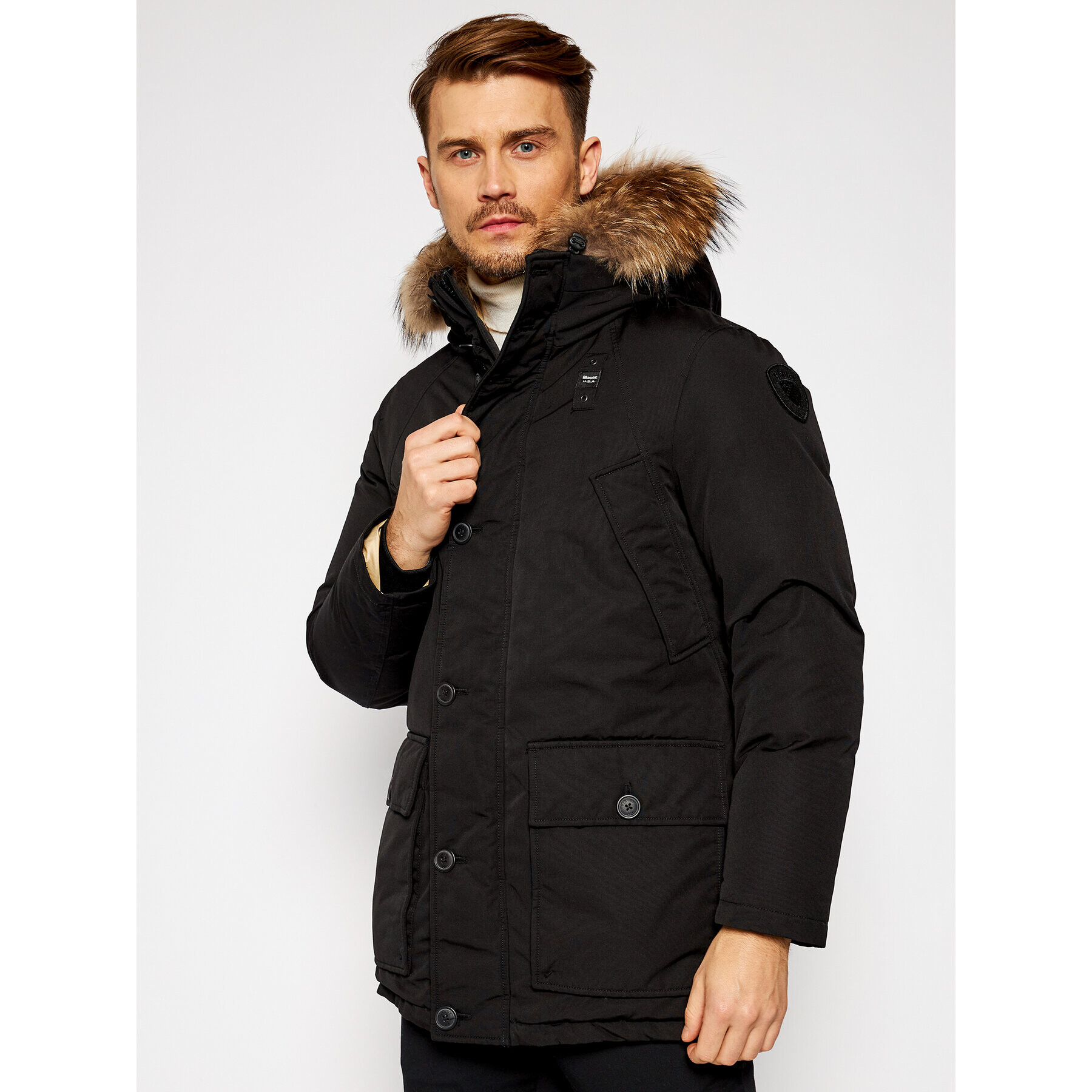 Blauer Парка Danny 20WBLUK03378 005844 Черен Regular Fit - Pepit.bg