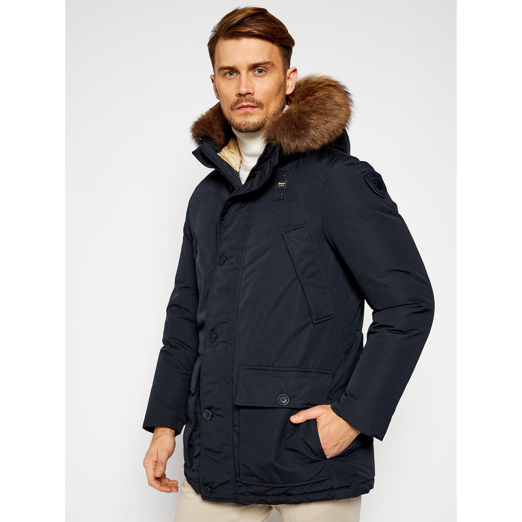Blauer Парка Danny 20WBLUK03378 005844 Тъмносин Regular Fit - Pepit.bg