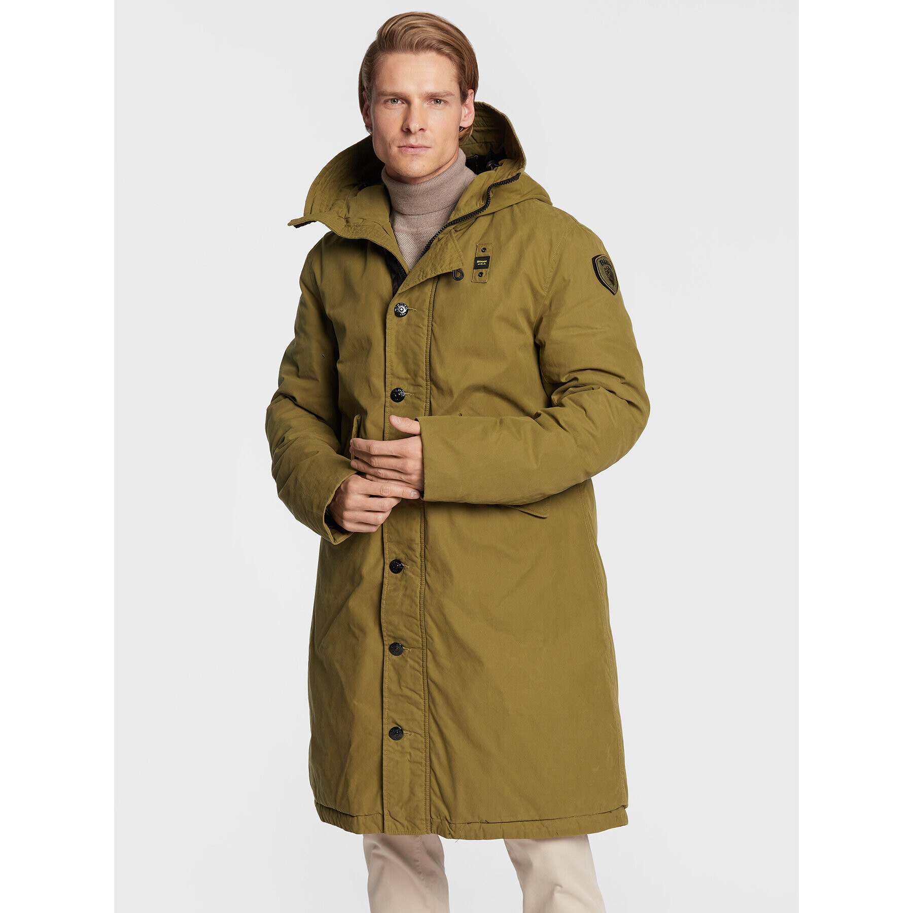 Blauer Парка Militare Otis BLUK03232 006362 Зелен Regular Fit - Pepit.bg