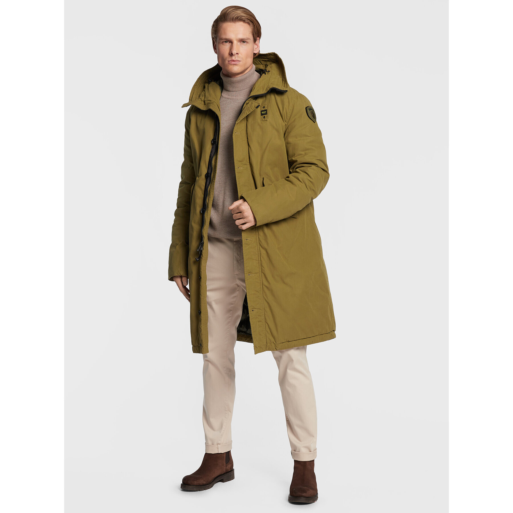 Blauer Парка Militare Otis BLUK03232 006362 Зелен Regular Fit - Pepit.bg