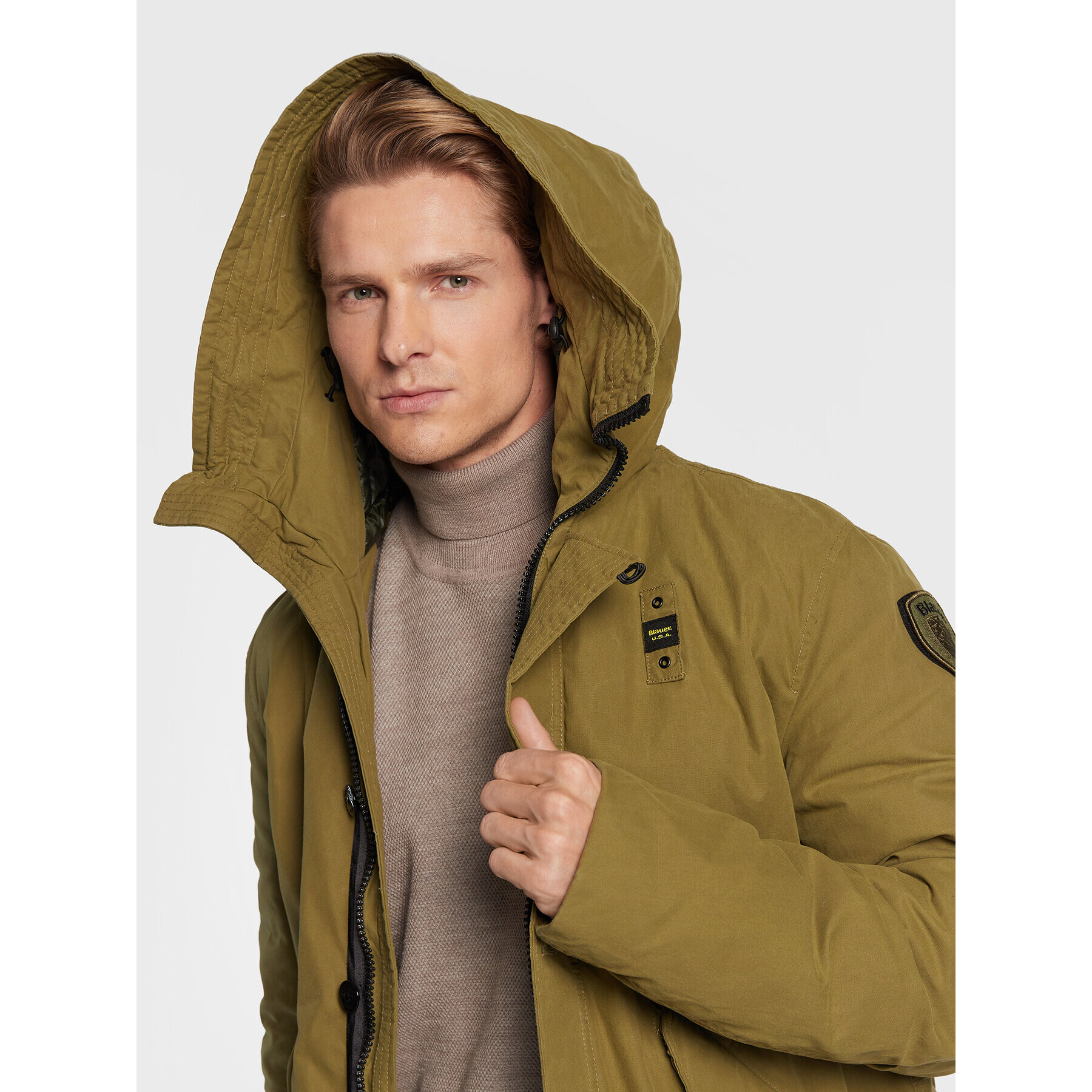 Blauer Парка Militare Otis BLUK03232 006362 Зелен Regular Fit - Pepit.bg