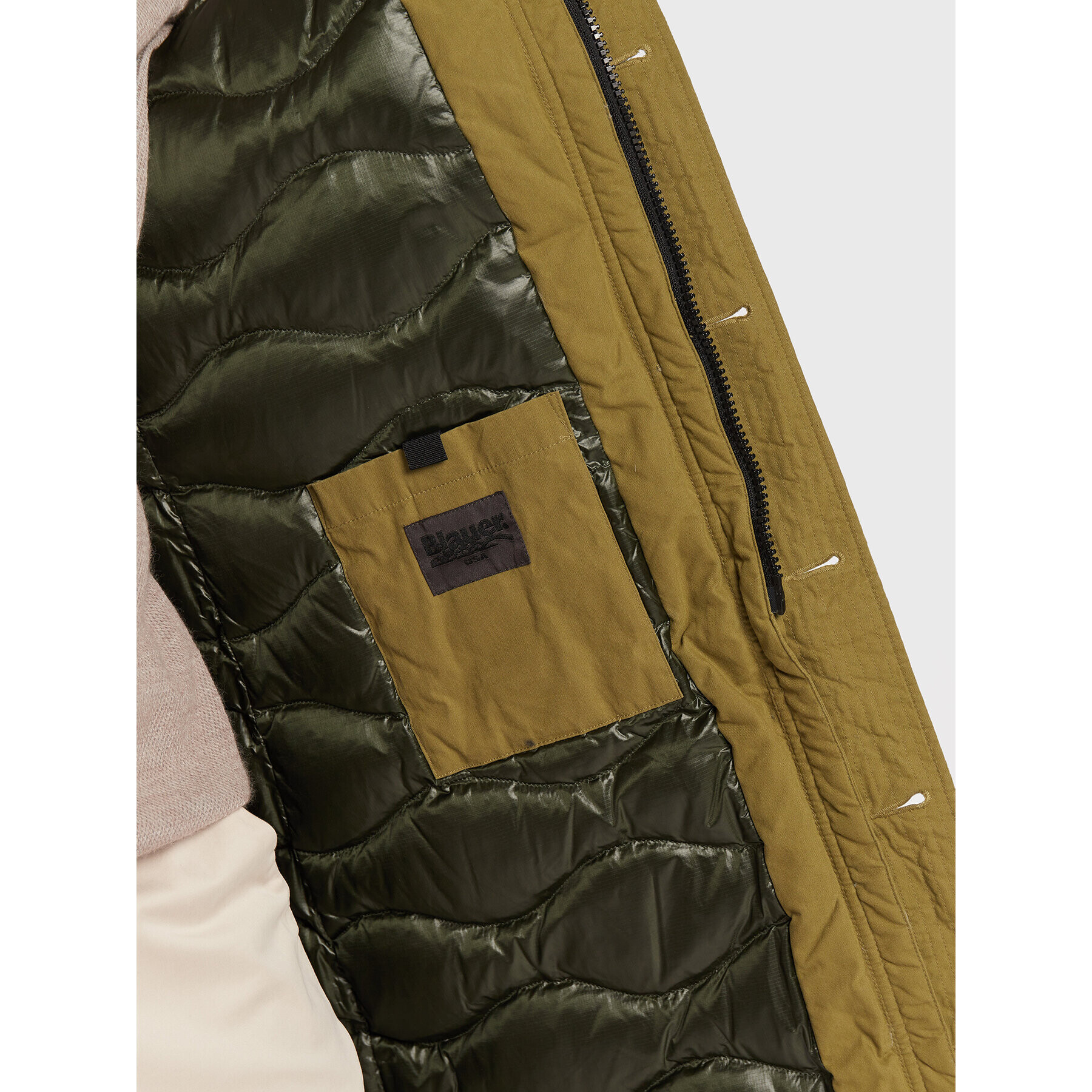 Blauer Парка Militare Otis BLUK03232 006362 Зелен Regular Fit - Pepit.bg