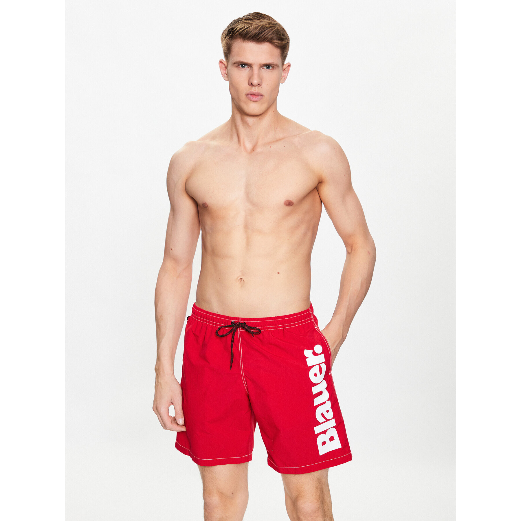 Blauer Плувни шорти 23SBLUN02467 006568 Червен Regular Fit - Pepit.bg