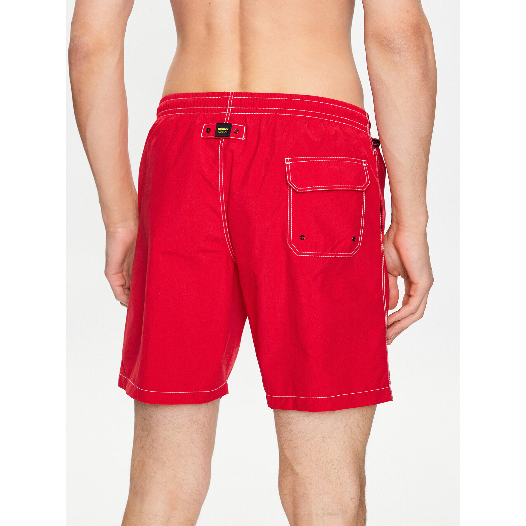 Blauer Плувни шорти 23SBLUN02467 006568 Червен Regular Fit - Pepit.bg