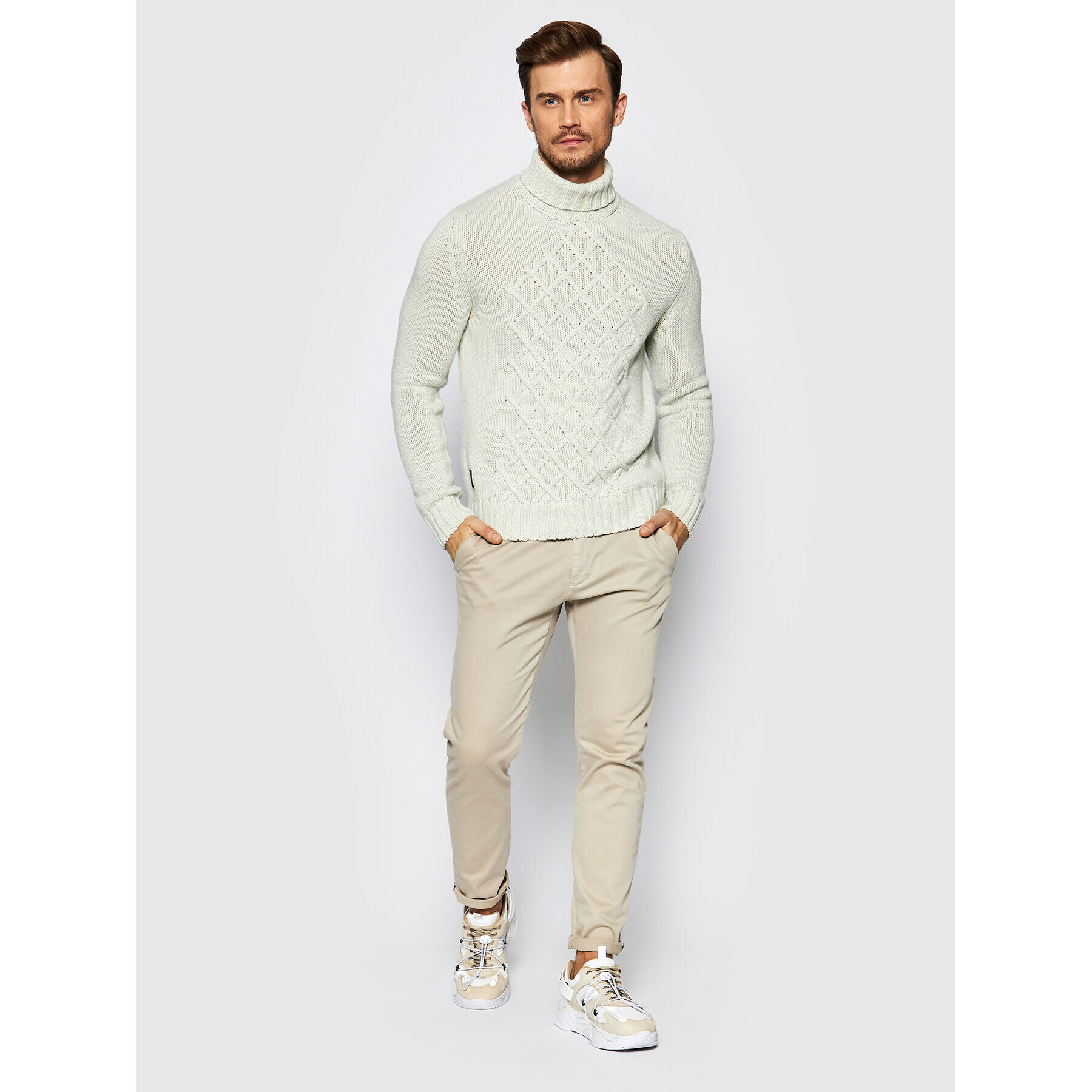 Blauer Поло Diamond 21WBLUM04228 006097 Бежов Regular Fit - Pepit.bg