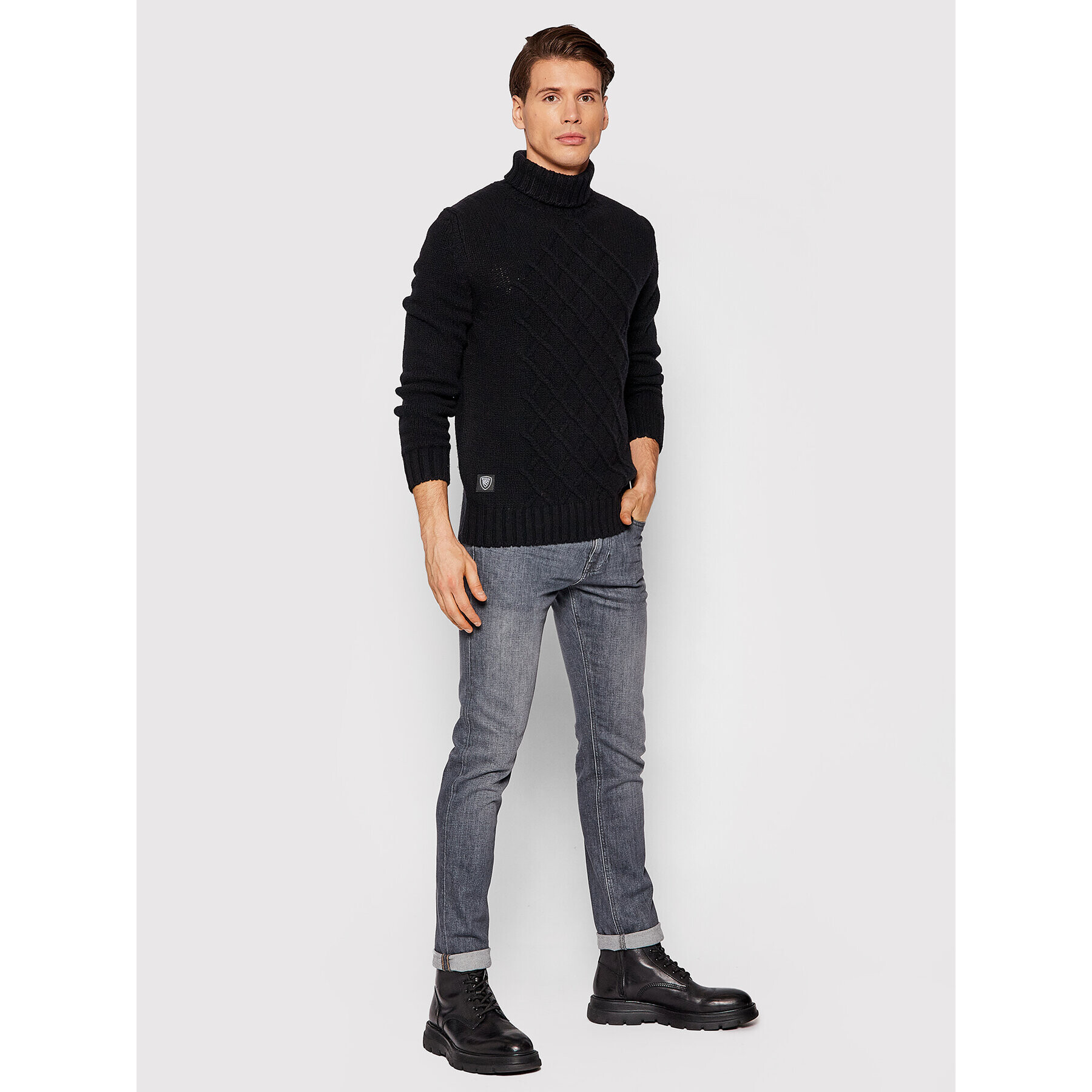 Blauer Поло Diamond 21WBLUM04228 006097 Черен Regular Fit - Pepit.bg