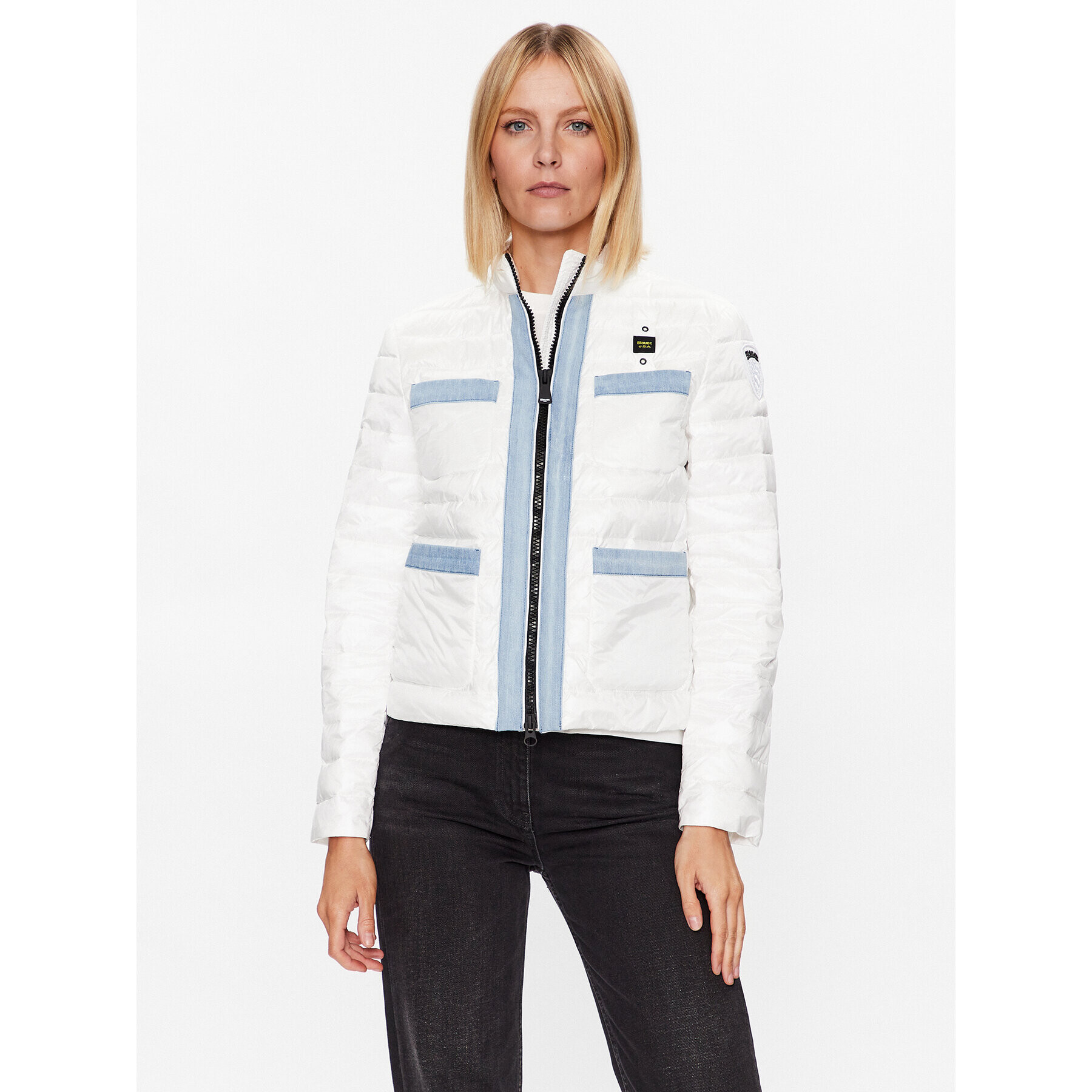 Blauer Преходно яке Amelia 23SBLDC02005 Бял Regular Fit - Pepit.bg